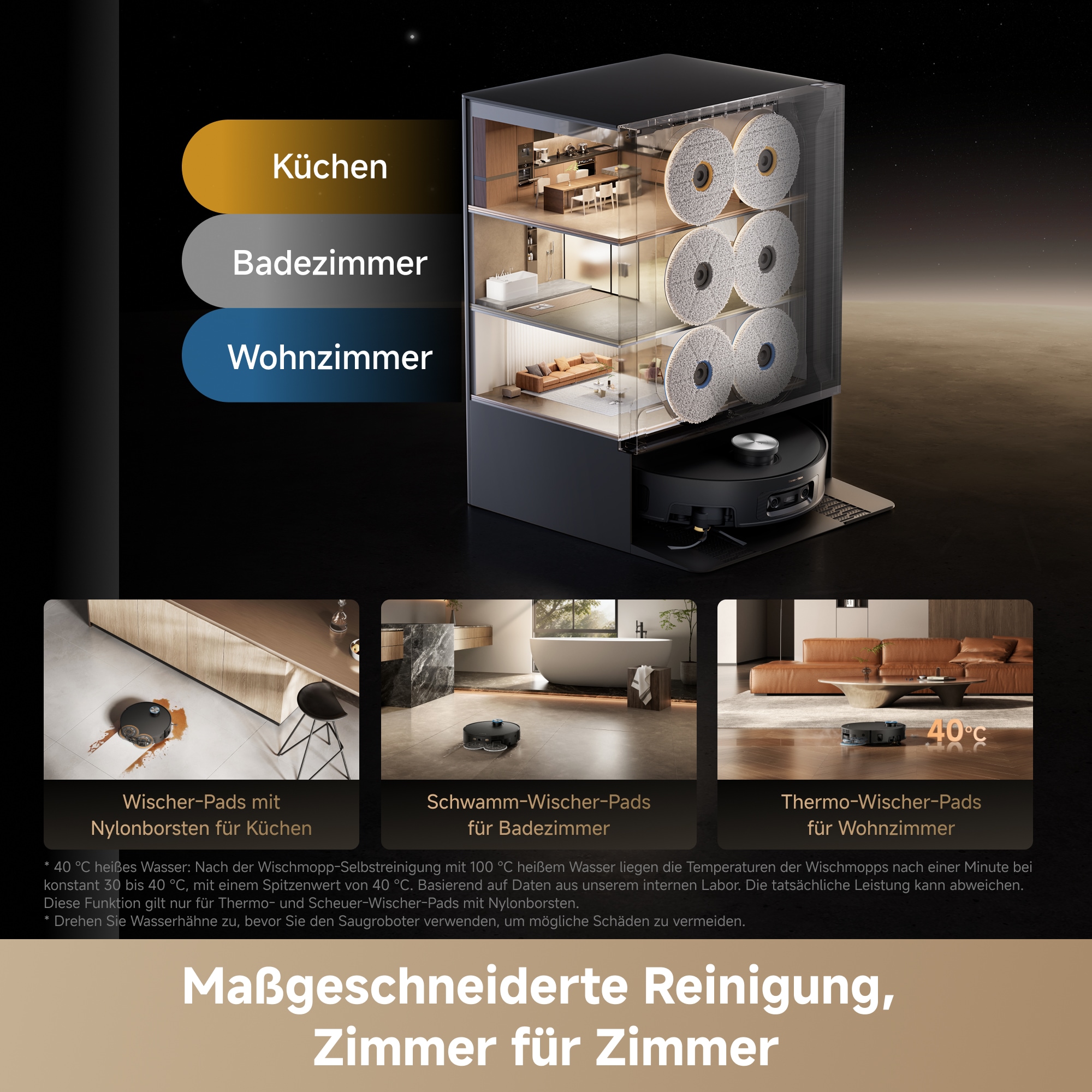 Dreame Saugroboter »X60 Pro Ultra Complete« 42.000 Pa , Multi-Wischmopp, KI-Dual-Kamera