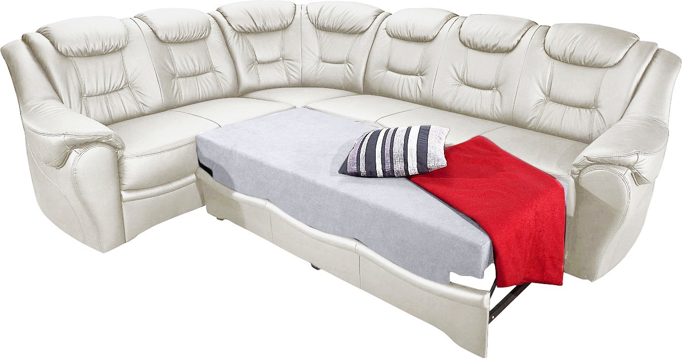 sit&more Ecksofa »Bellevue L-Form«, wahlweise mit Bettfunktion