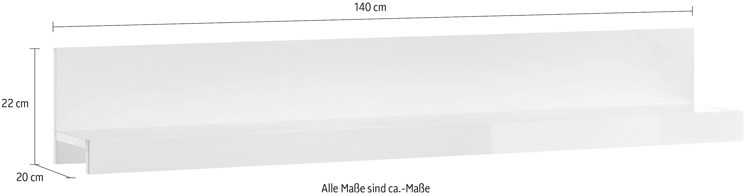 INOSIGN Wandregal, Breite ca. 140 und 180 cm