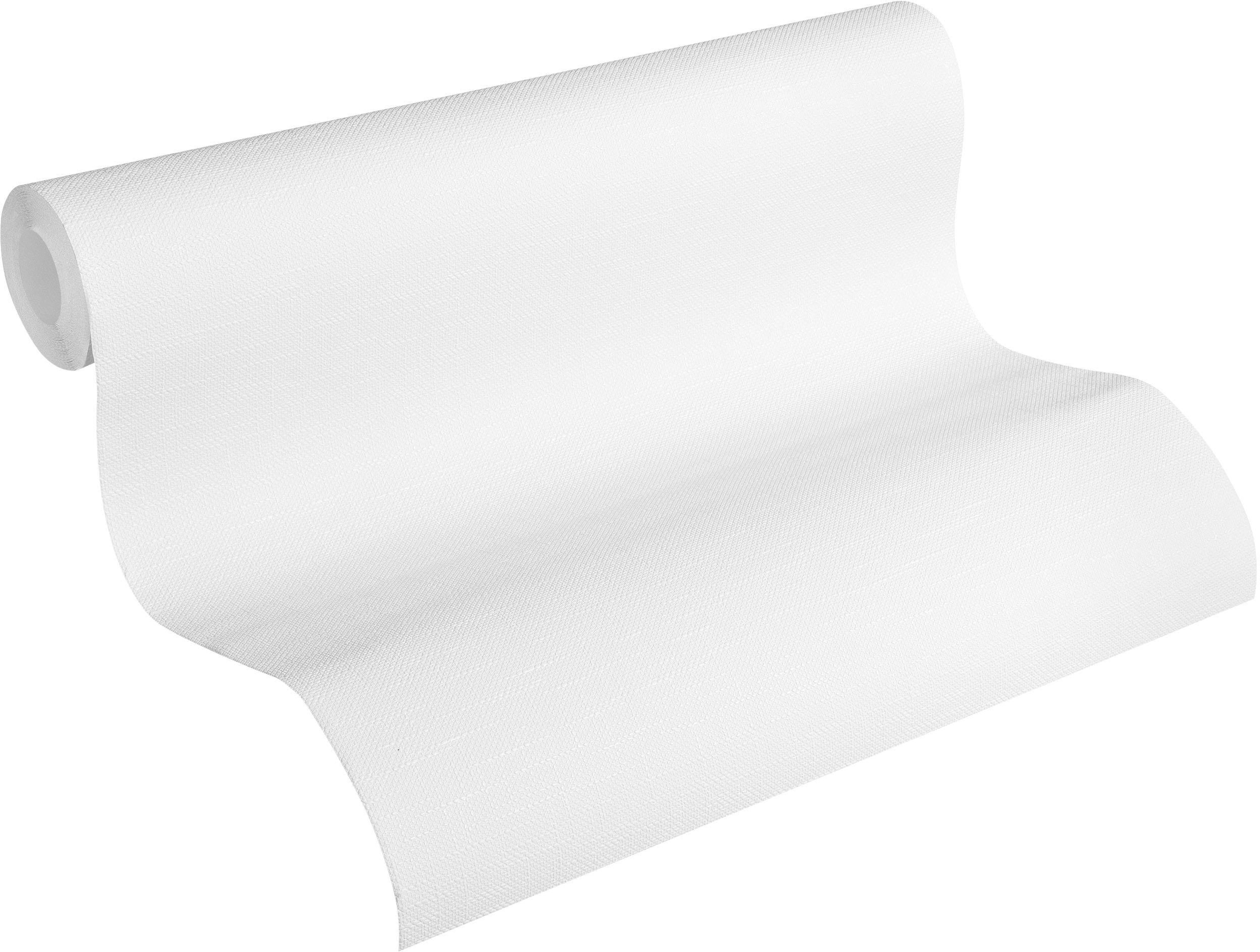 A.S. Création Vliestapete »Meistervlies« einfarbig | uni | unifarben leicht strukturiert Textil Tapete einfarbig Überstreichbar Tapeten Wohnzimmer modern Optik