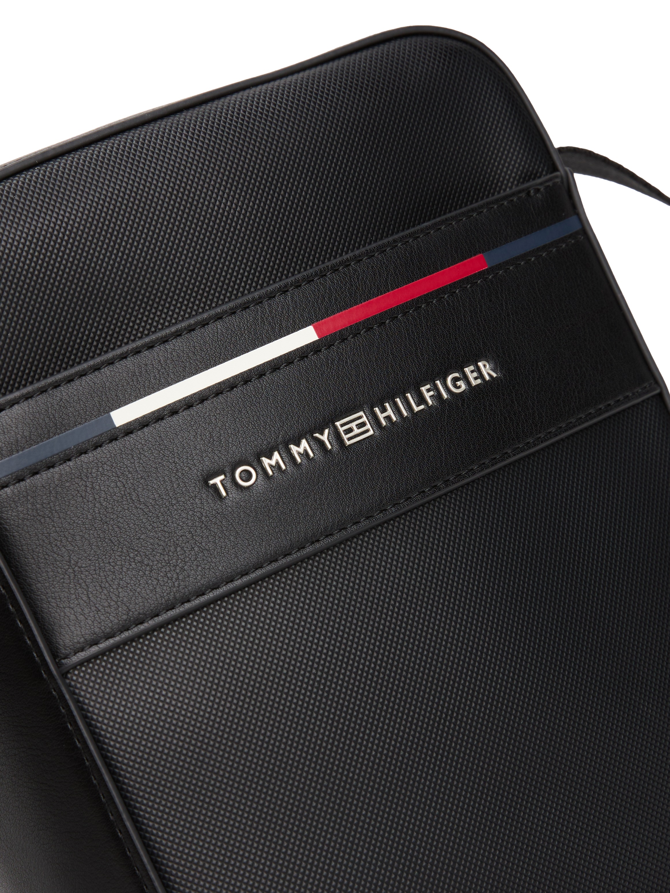 Tommy Hilfiger Umhängetasche »TH FOUNDATION MINI REPORTER«, Men Messanger Bag, Schultertasche mit farbigen Akzenten