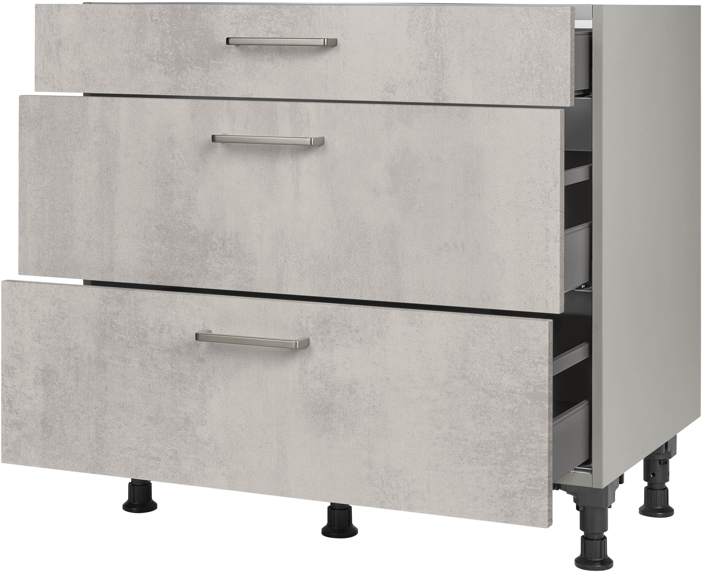 nobilia® Kochfeldumbauschrank »"Riva", vormontiert, mit Schubkasten und Aus günstig online kaufen