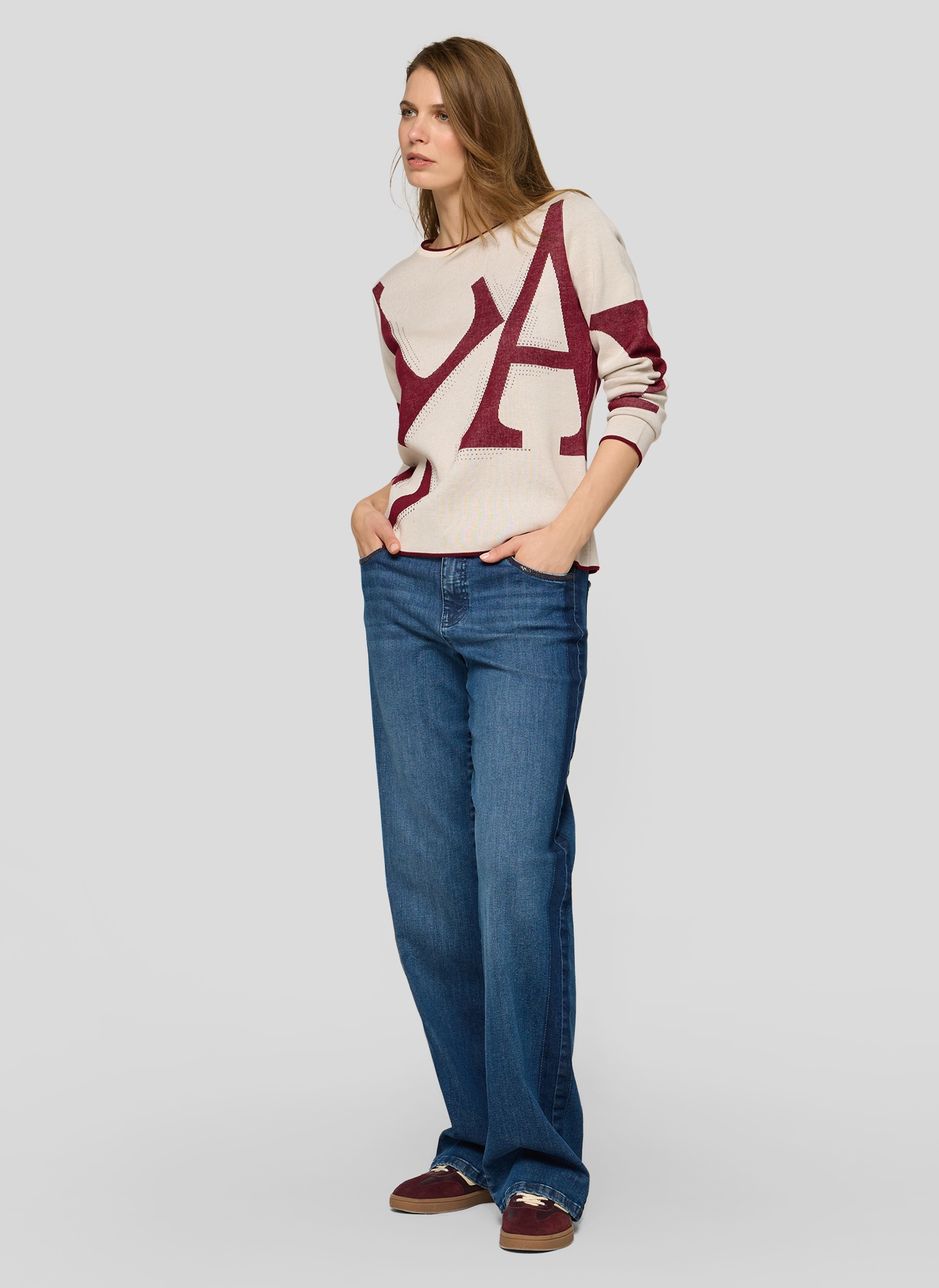 Rabe Strickpullover mit grafischem Muster