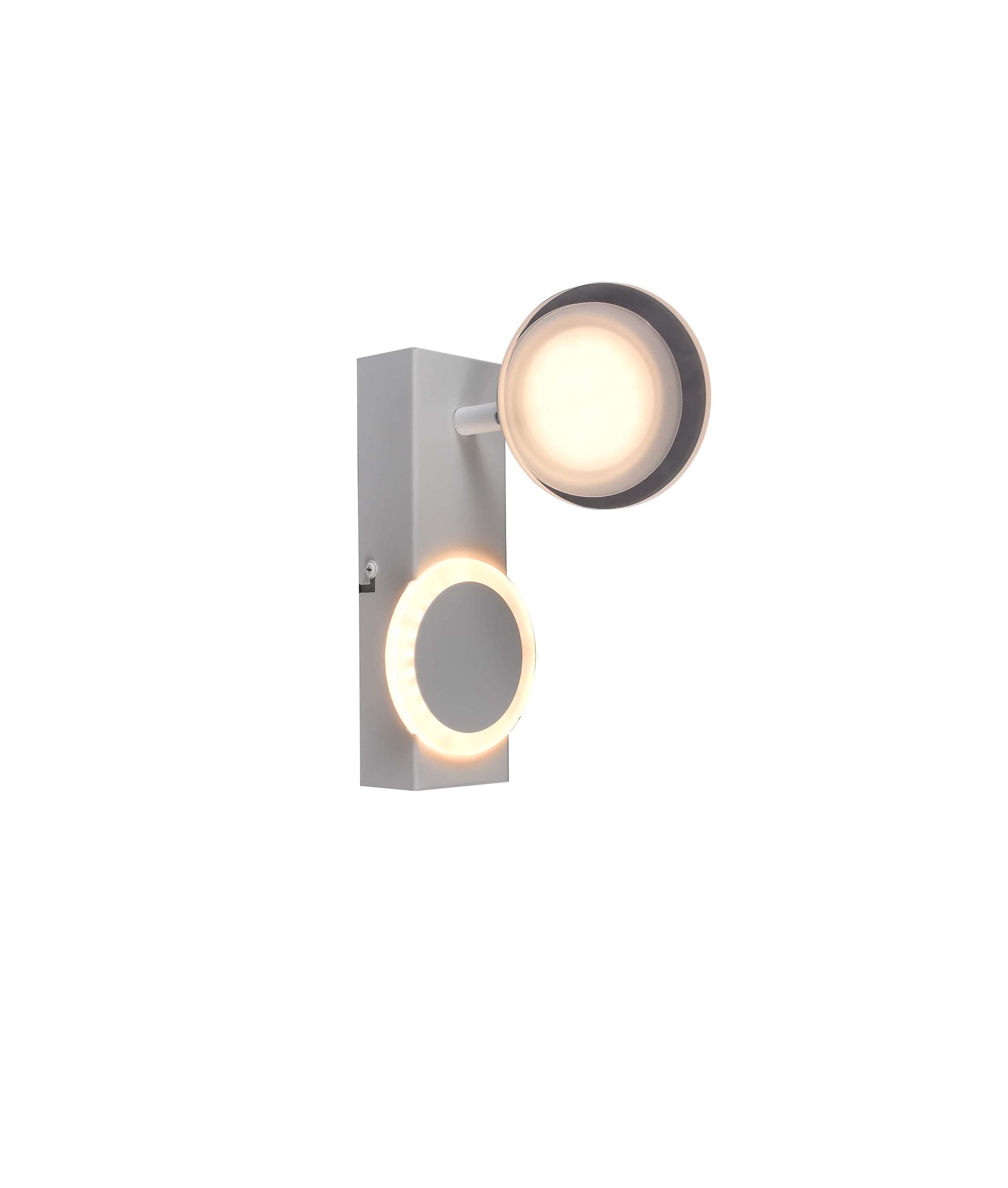 Brilliant LED Wandstrahler »Meriza«, 1 flammig-flammig, 20 x10 x16 cm, 1200 lm, warmweiß, schwenkbar, Metall/Kunststoff, weiß