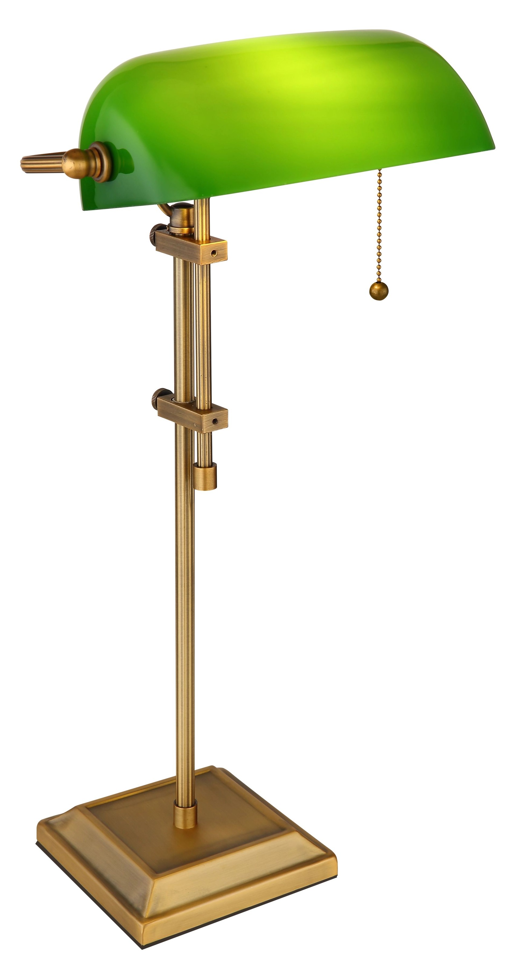 GLOBO LIGHTING Schreibtischlampe »ANTIQUE«, Leuchtmittel E27 | ohne Leuchtmittel, Klassische Schreibtischleuchte, Antik-look Tischleuchte, Bankerlamp