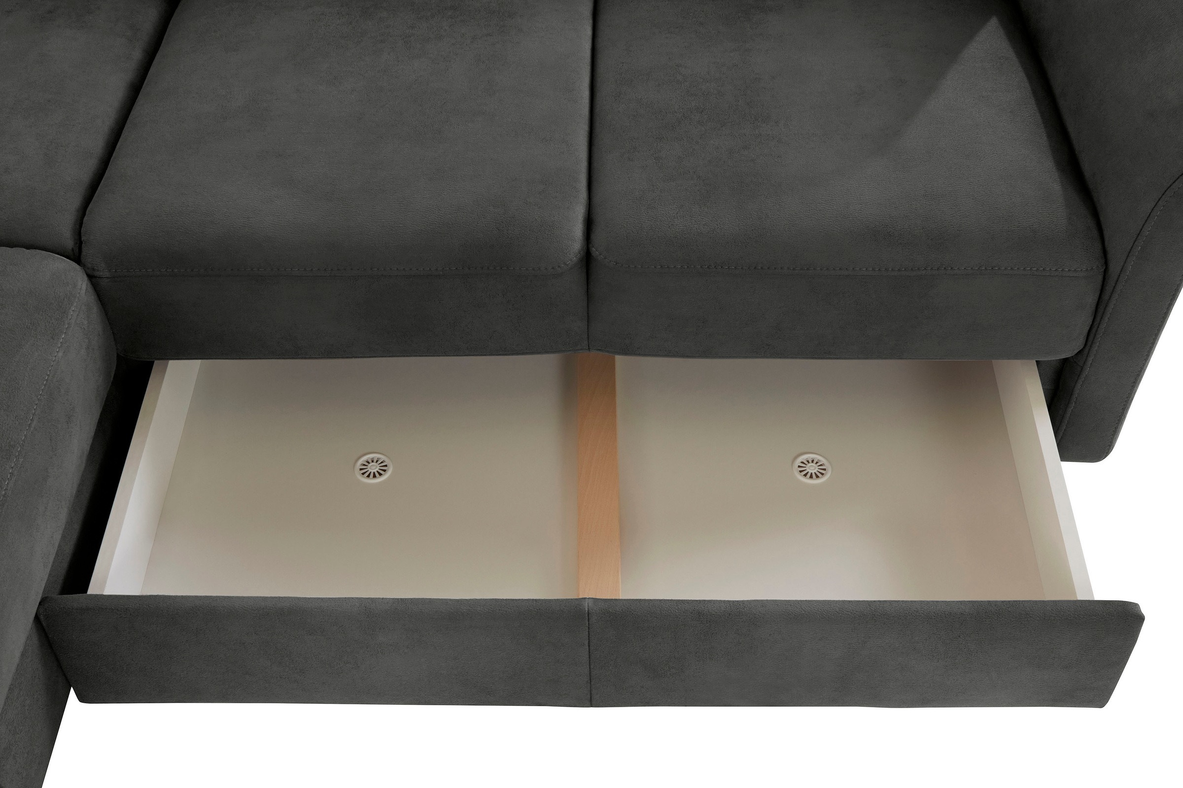sit&more Ecksofa »Darwin L-Form«, inklusive Federkern, wahlweise mit Kopfteilverstellung, Bettfunktion