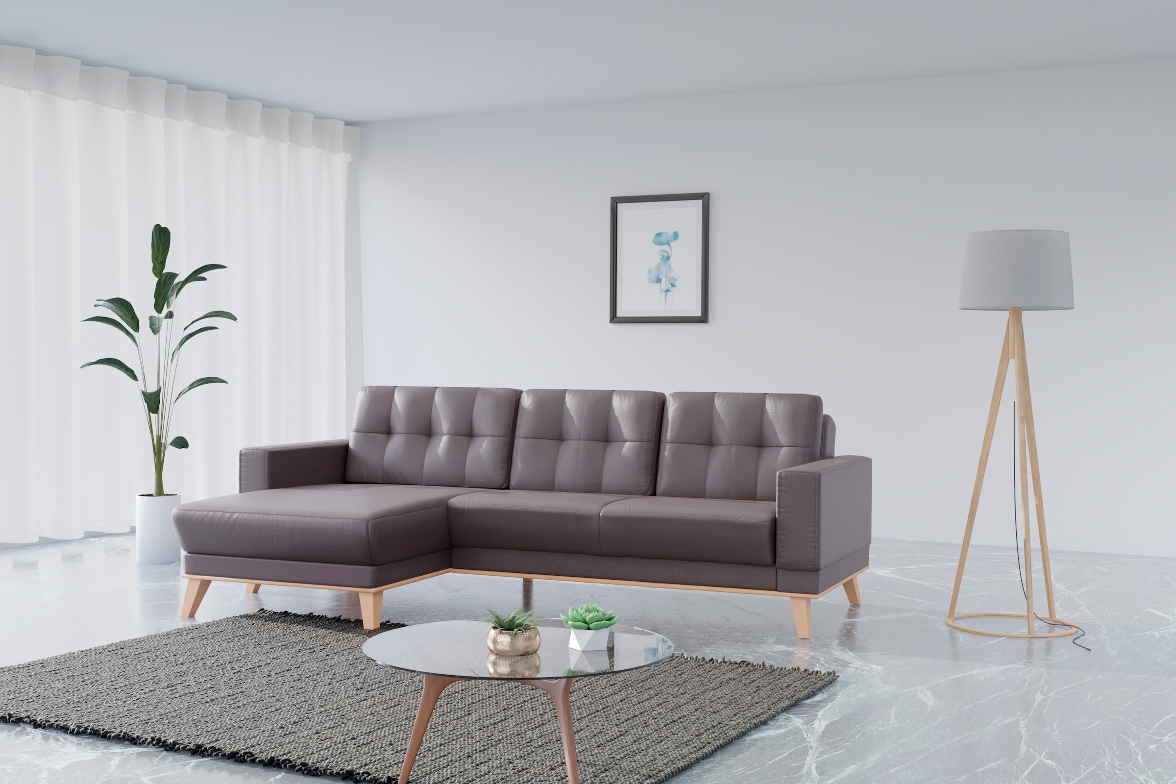 sit&more Ecksofa »Lavida L-Form« wahlweise mit Kippfunktion und Bettkasten günstig online kaufen