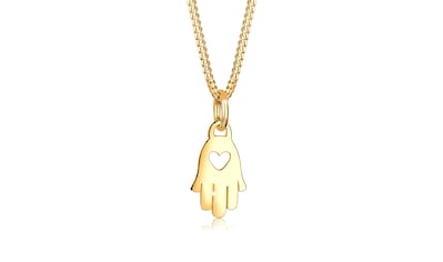 Elli Premium Kette mit Anhänger »Kinder Herz Geburt Taufe Zirkonia 585  Gelbgold« im Online-Shop kaufen