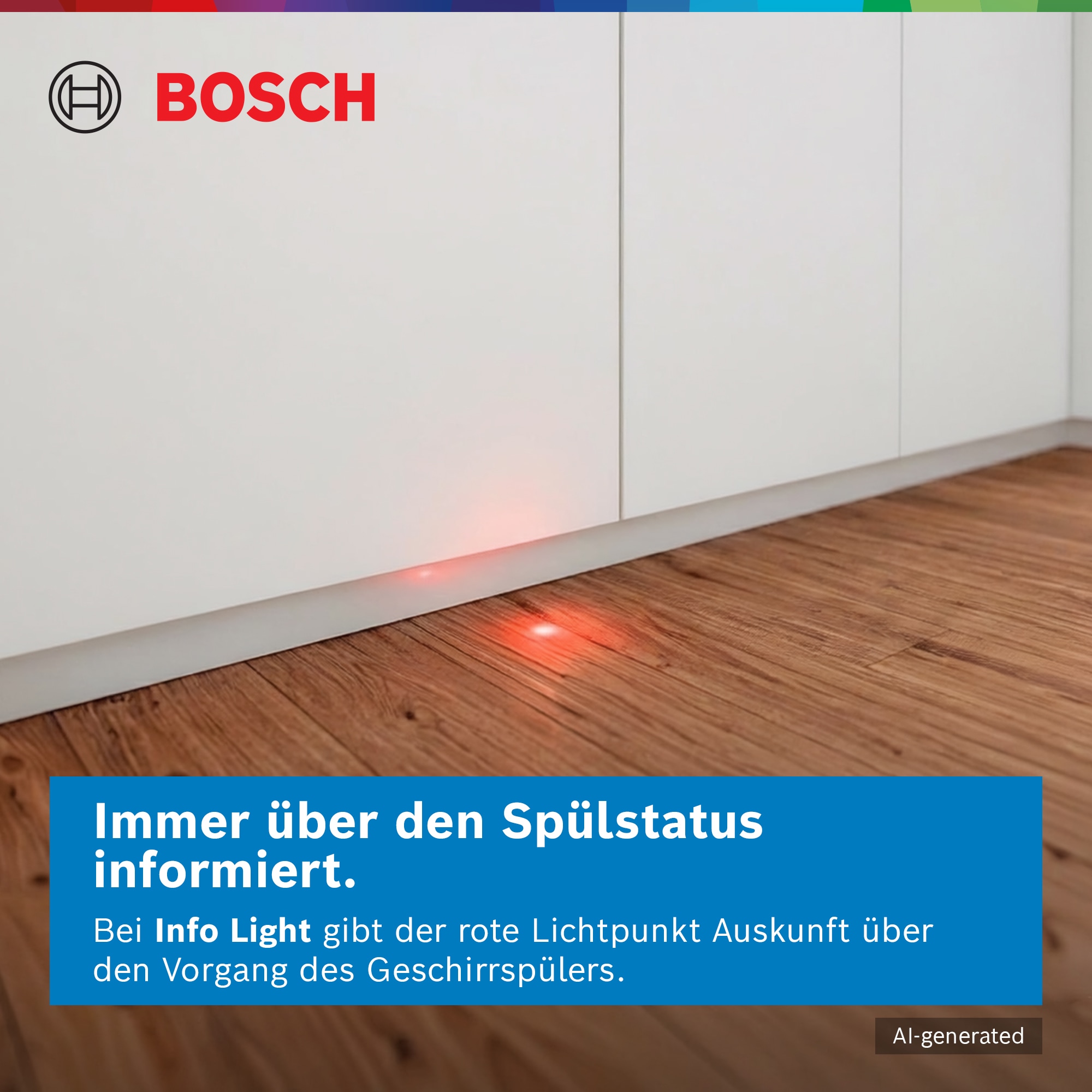 BOSCH vollintegrierbarer Geschirrspüler Serie 2 »SMV2HVX06E« 14 Maßgedecke Platzsparende VarioSchublade & prakt. Info Light zur Statusanzeige