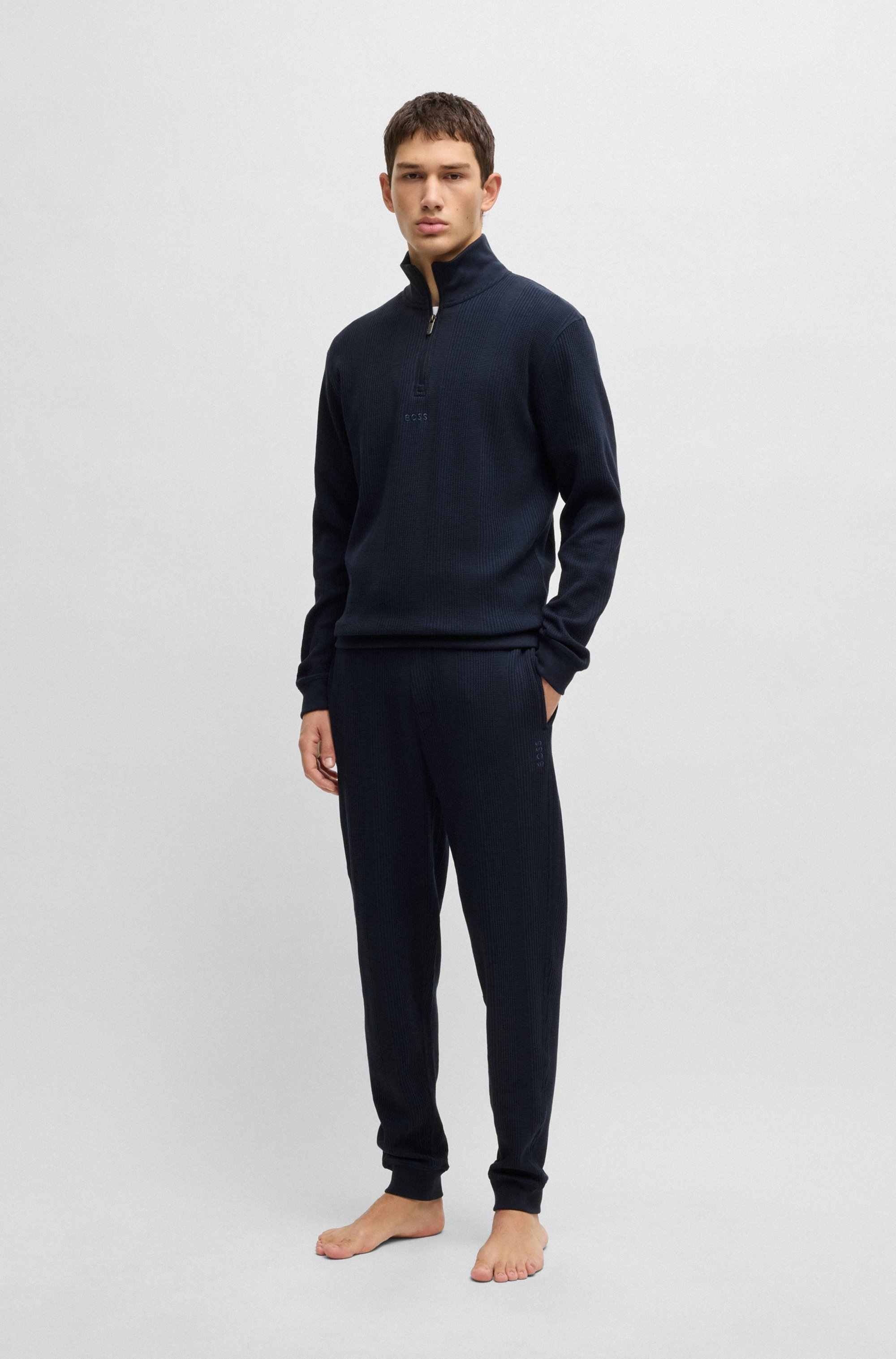 BOSS Sweatshirt »Structure 1/4 Zip«, mit feiner Struktur