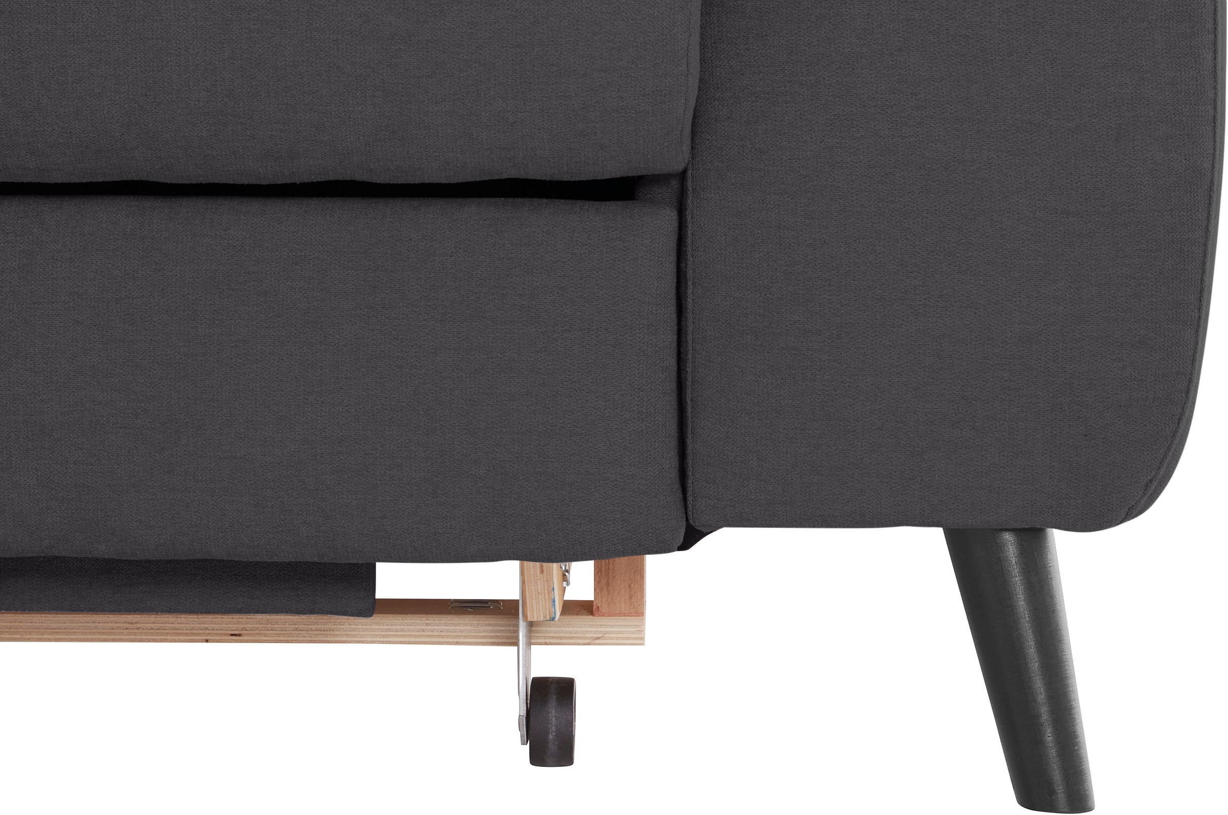 COTTA Ecksofa »Mia L-Form mit 3 Zierkissen«, wahlweise mit Bettfunktion, Bettkasten, Beleuchtung & Wireless-Charger