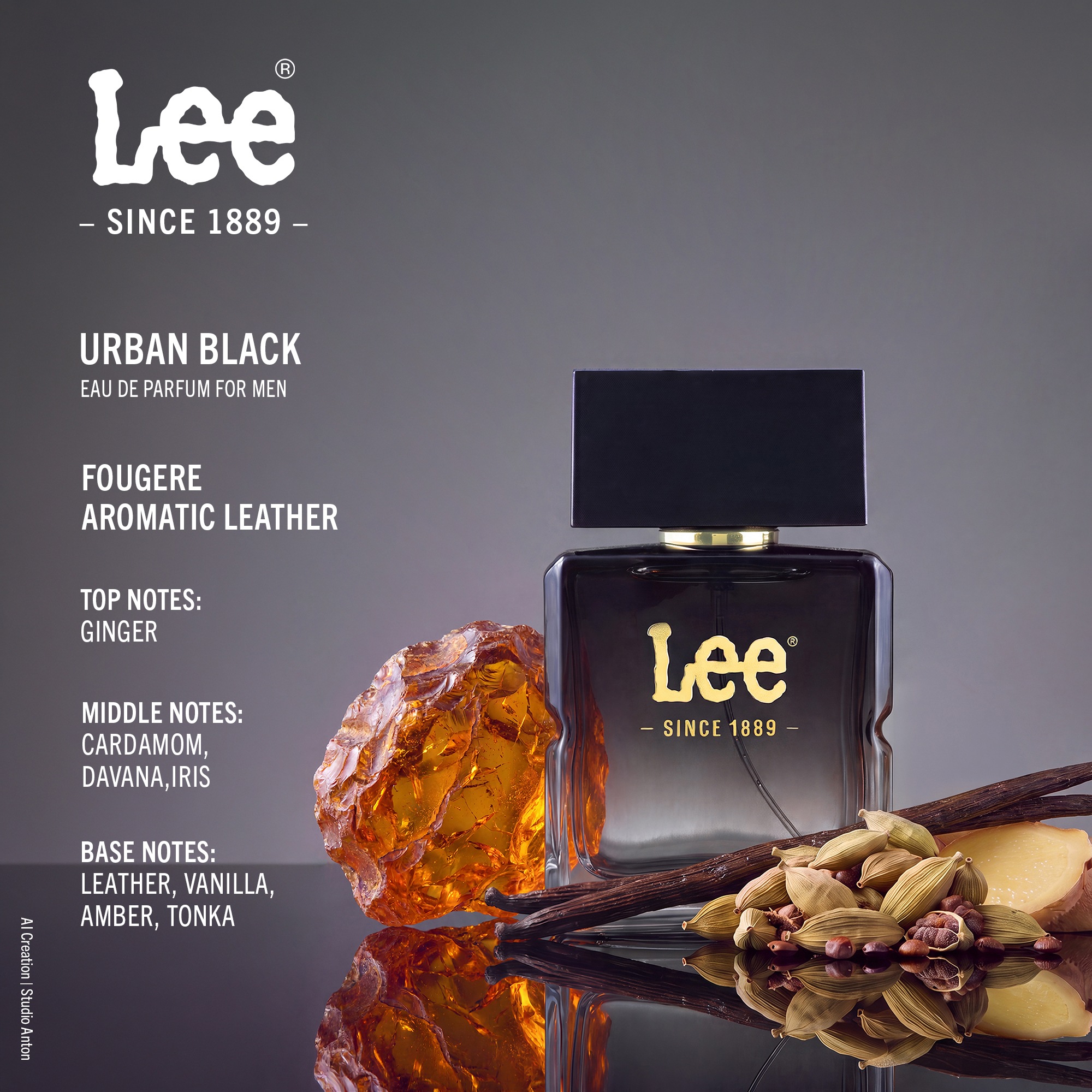 Lee® Eau de Toilette »Urban Black« für Herren, flüssige Form, einfache Anwendung, 50 ml Inhalt