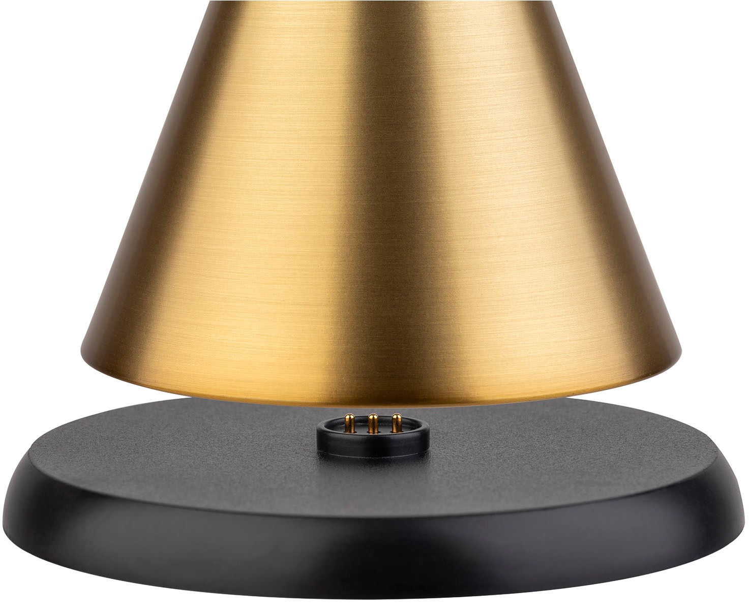 APS LED Tischleuchte »Akku-Tischleuchte "CONE MINI", Höhe 11,5 cm«, 1 flammig, Leuchtmittel LED-Modul | LED fest integriert, inkl. Ladestation, USB-Ladekabel und Fernbedienung