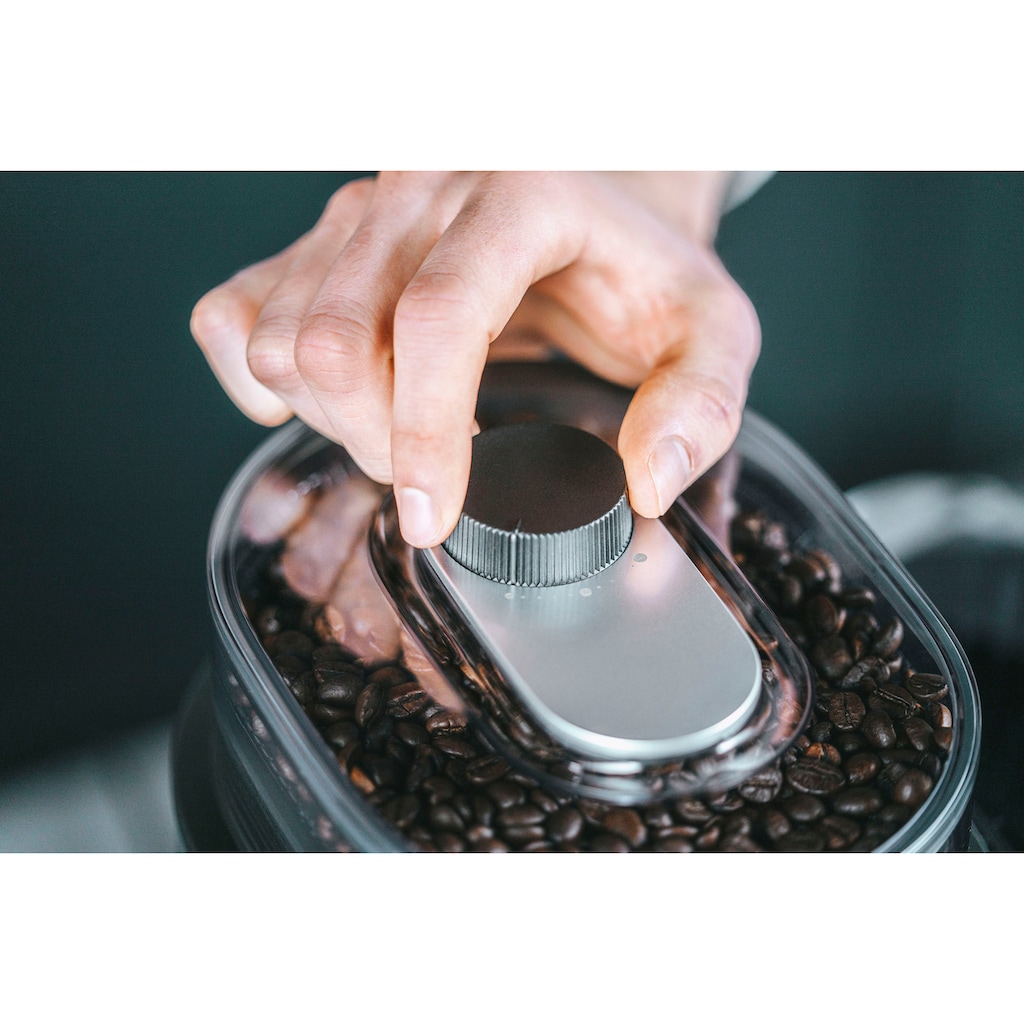 Melitta Kaffeemaschine mit Mahlwerk »AromaFresh X 1030-06«, 1,25 l Kaffeekanne, Papierfilter, 1x4, 11 Mahlgradeinstellungen,Kaffeebohnen/-pulver, 
Timer,Warmhalteplatte