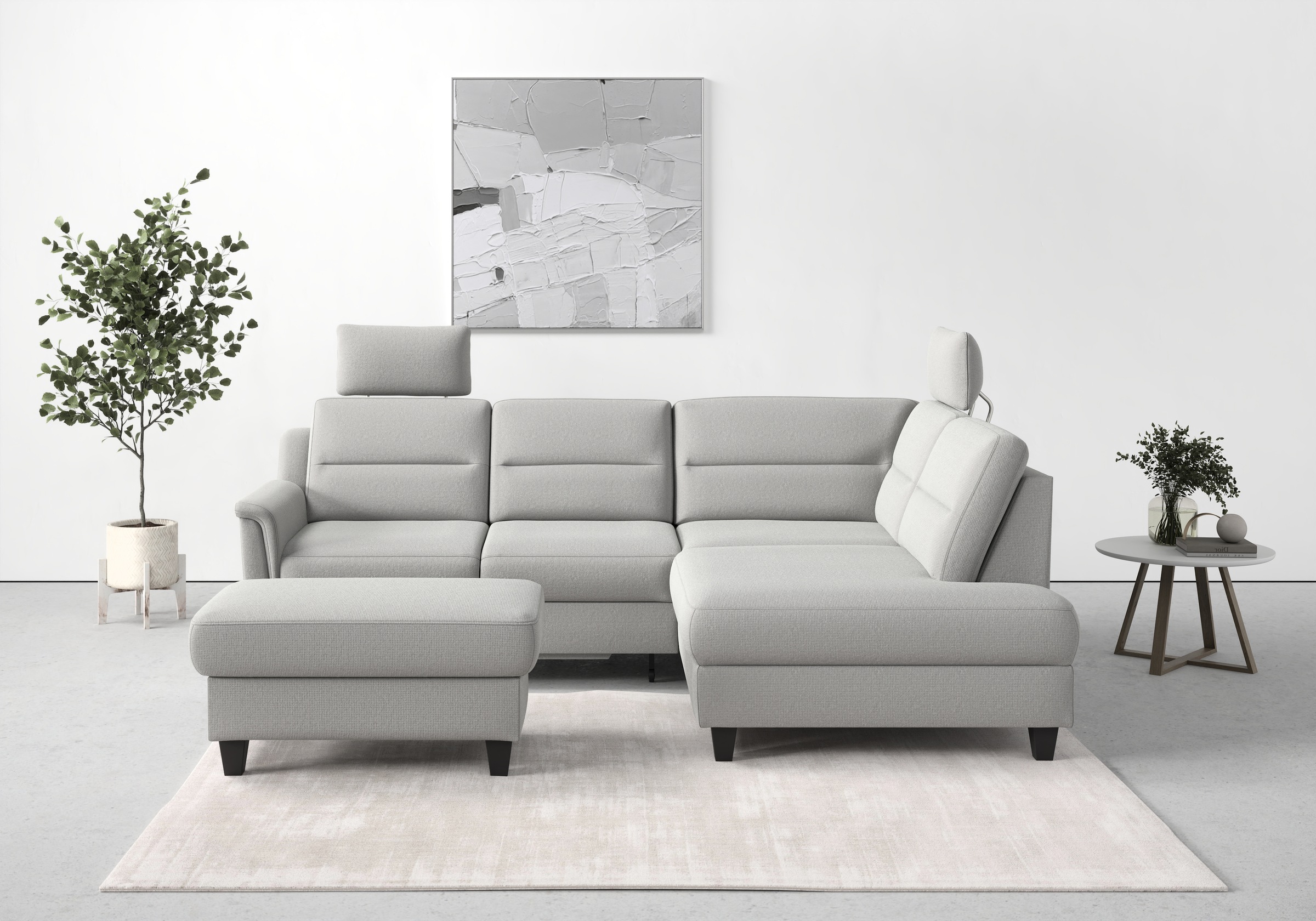 sit&more Ecksofa »Farö L-Form«, inklusive Federkern, wahlweise mit Bettfunk günstig online kaufen