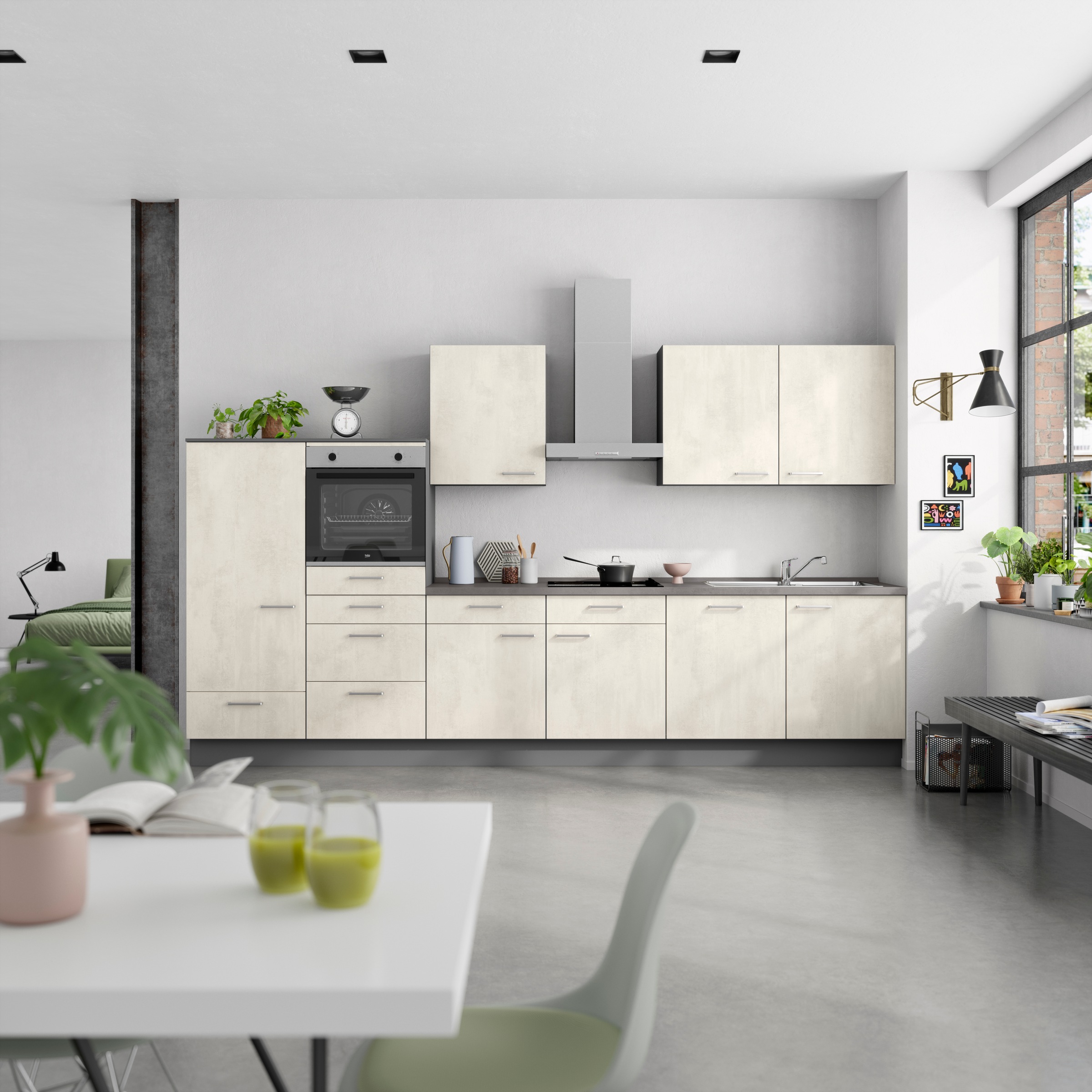 nobilia® Küchenzeile »"Riva I"« vormontiert, Ausrichtung wählbar, Breite 36 günstig online kaufen