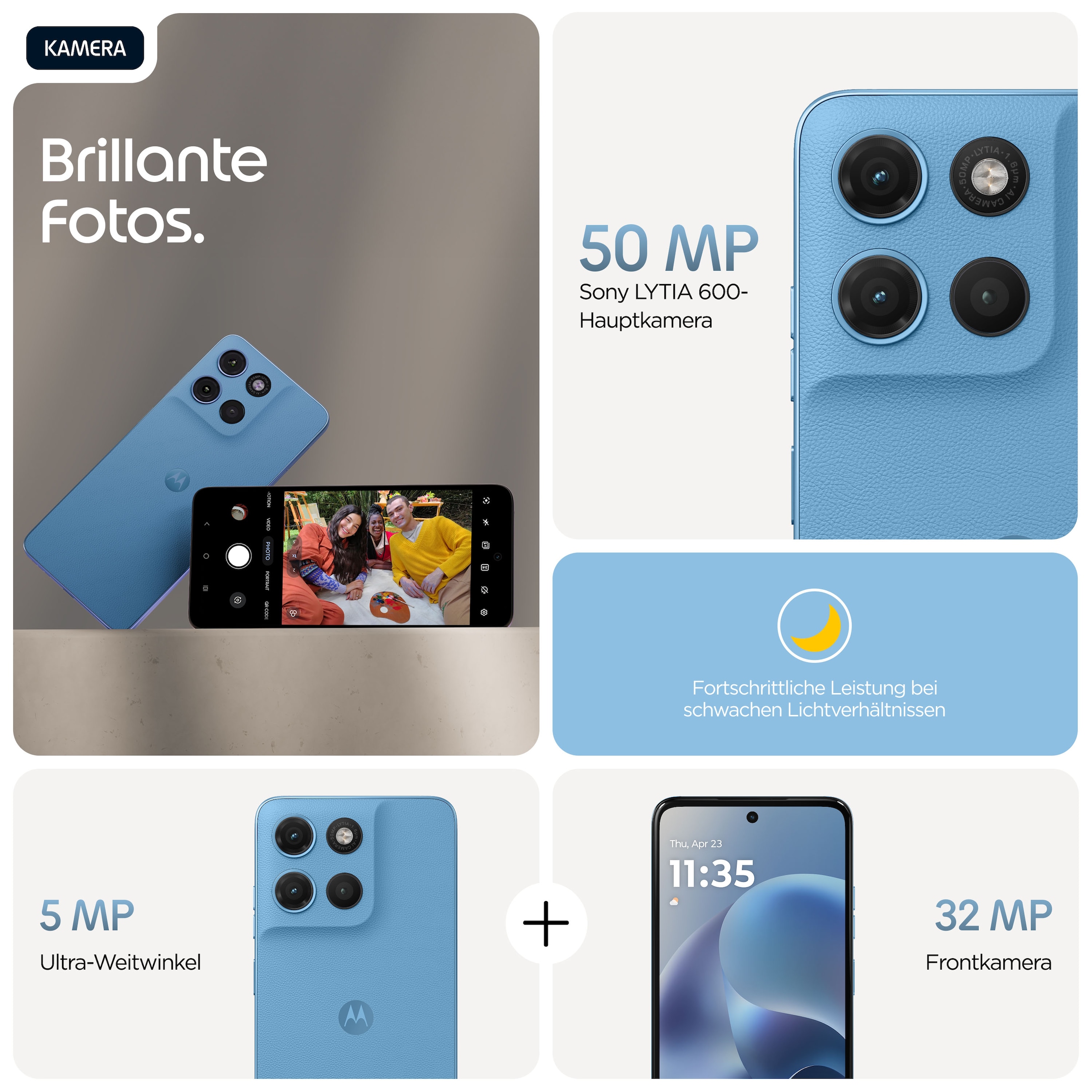 Motorola Smartphone »moto g 17« PANTONE® Alaskan Blue