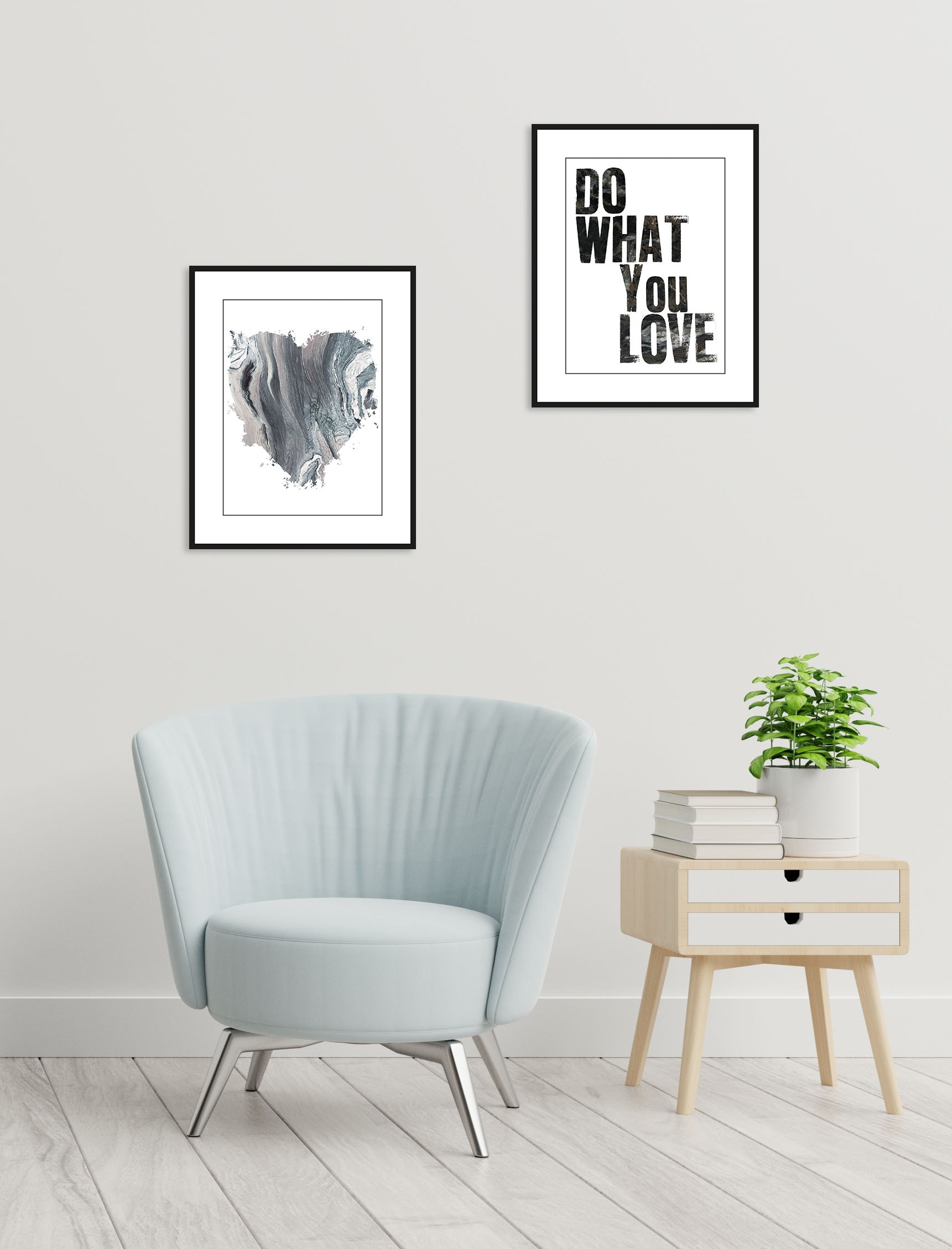 queence Bild »Love«, Abstrakt-Schwarz-Weiß-Fashion-Mode-Magazincover-Frau-B günstig online kaufen