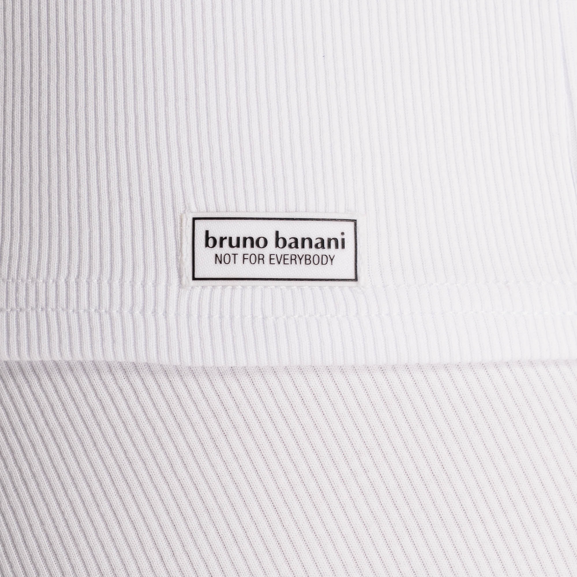 Bruno Banani T-Shirt »FINE RIB« mit Rundhalsausschnitt, Cotton-Mix, elastisch