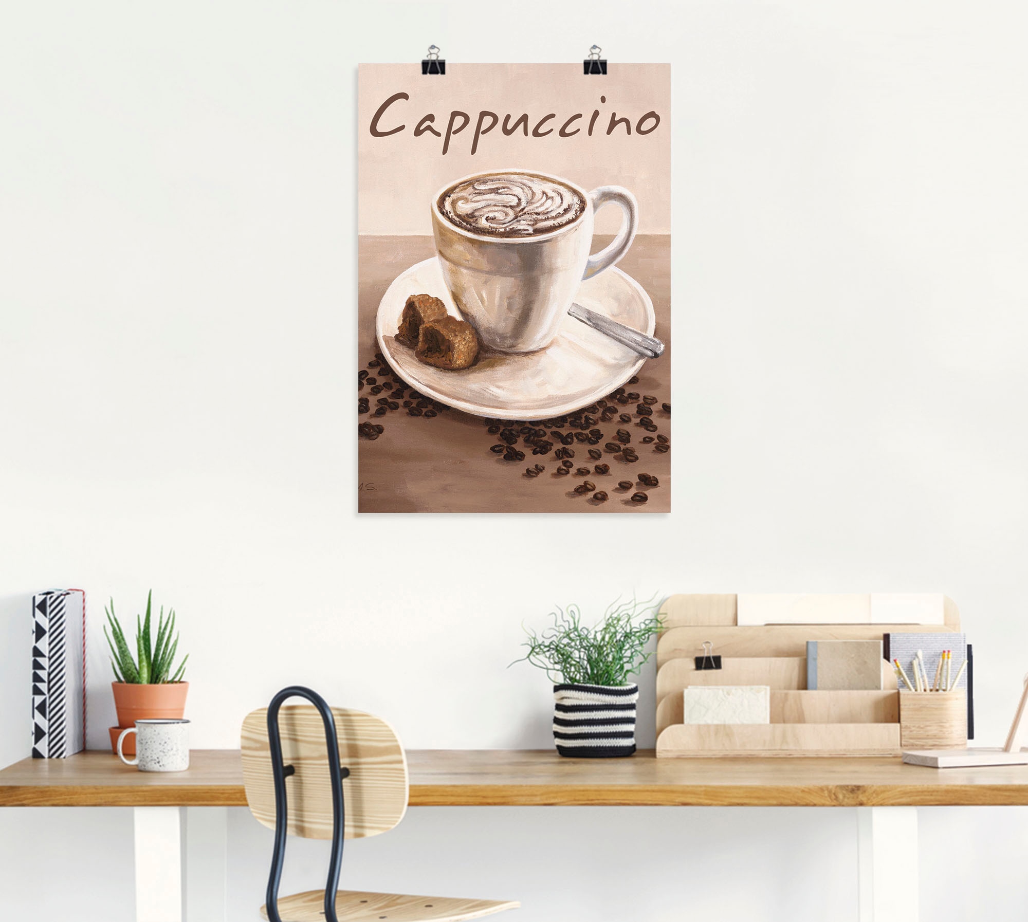 Artland Wandbild »Cappuccino - Kaffee«, Kaffee Bilder, (1 St.), als Leinwandbild, Poster, Wandaufkleber in verschied. Größen