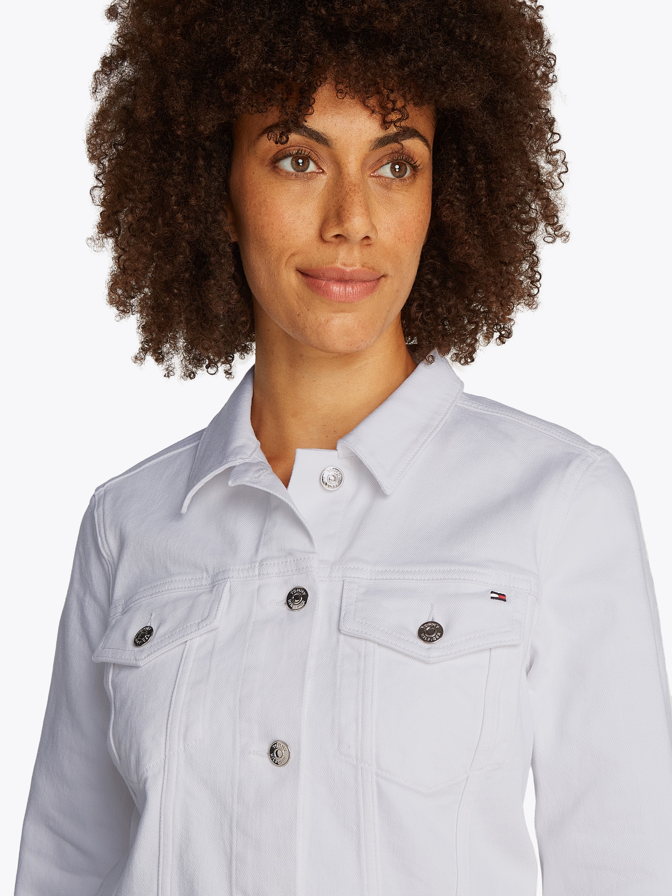 Tommy Hilfiger Jeansjacke »DNM SLIM JACKET WHITE«, mit vielseitigem Design