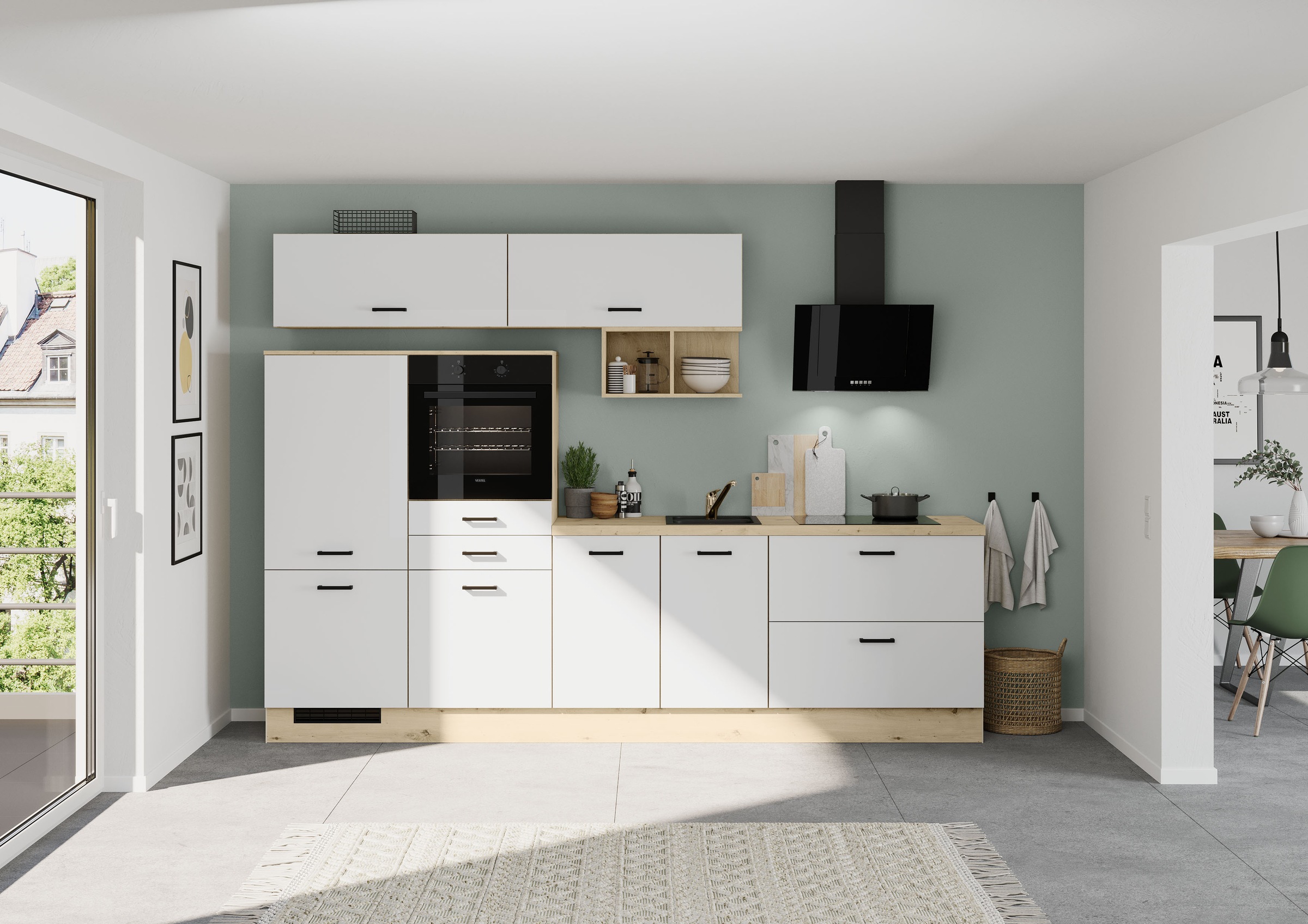 IMPULS KÜCHEN Küchenzeile »"München", Ausrichtung wählbar, Schubkästen mit günstig online kaufen