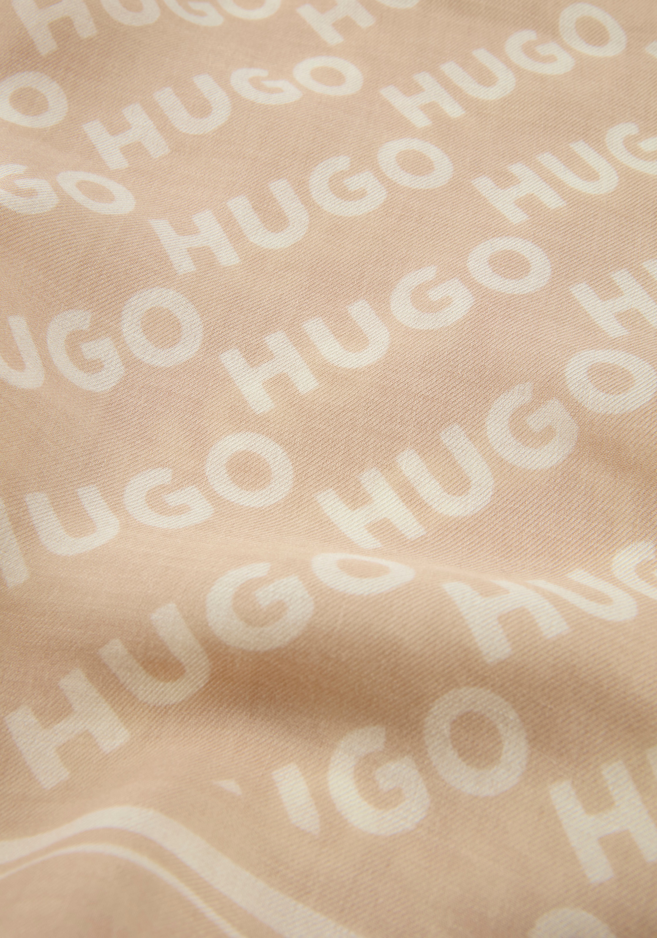 HUGO Schal »Alycia 120*120«, mit HUGO-Logodrucken