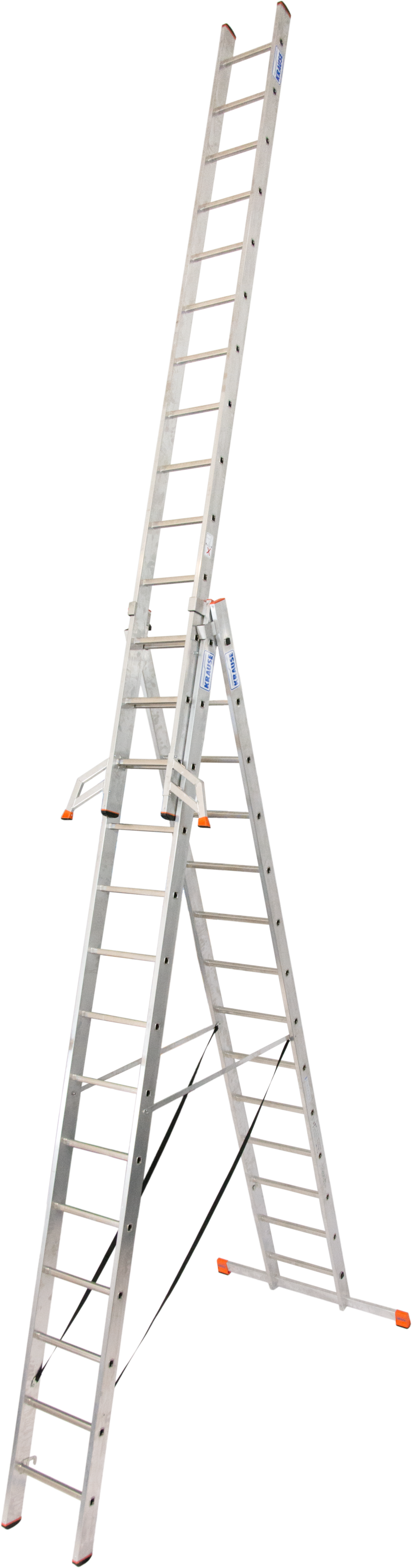 KRAUSE Vielzweckleiter »Tribilo« mit Leiternspitzen silberfarben B/H/L: 50 cm x 412 cm x 412 cm