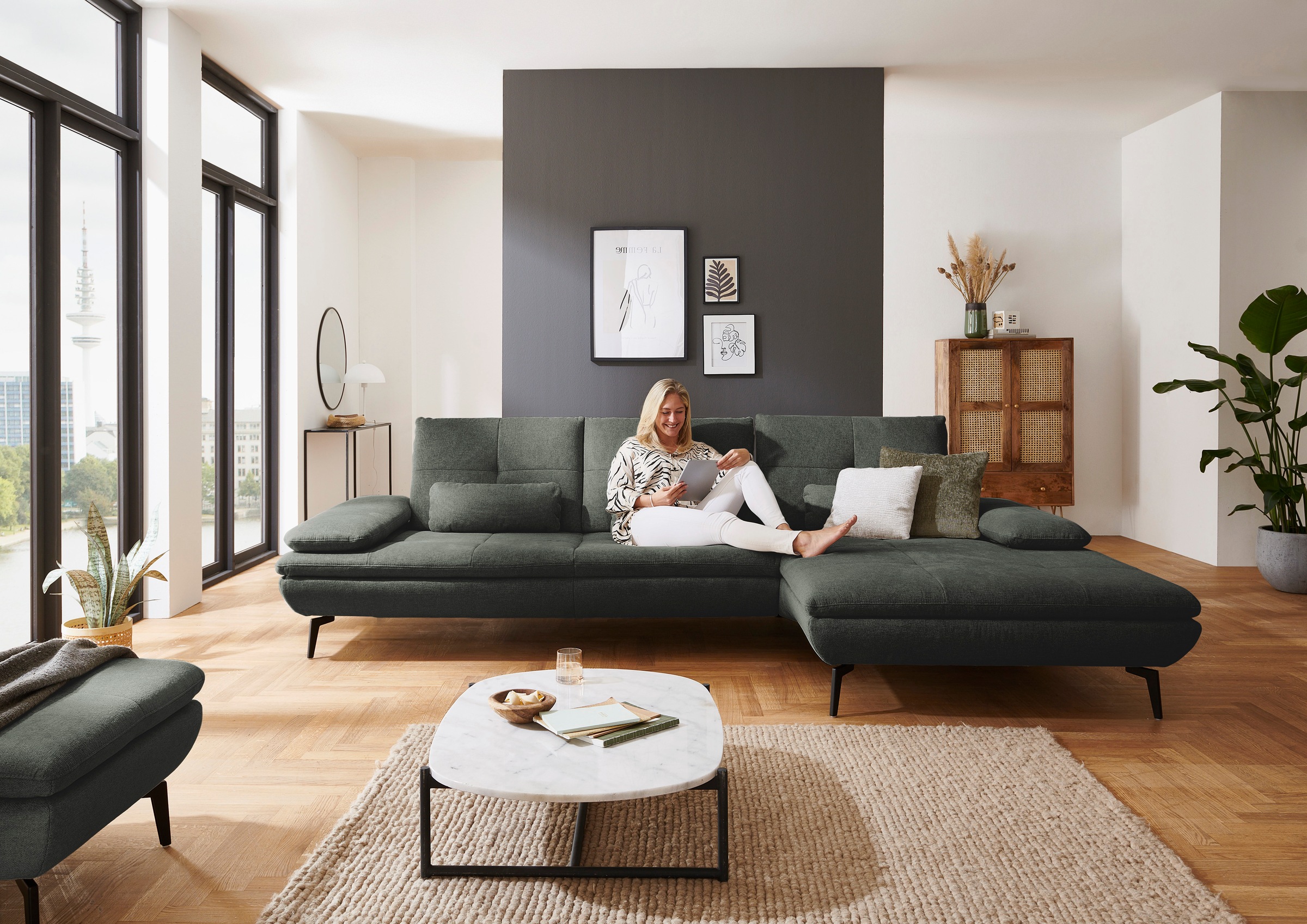 Die PlanBar Ecksofa »MP-IN23002 L-Form«, (2 St.), wahlweise mit Armteil- und Sitztiefenverstellung