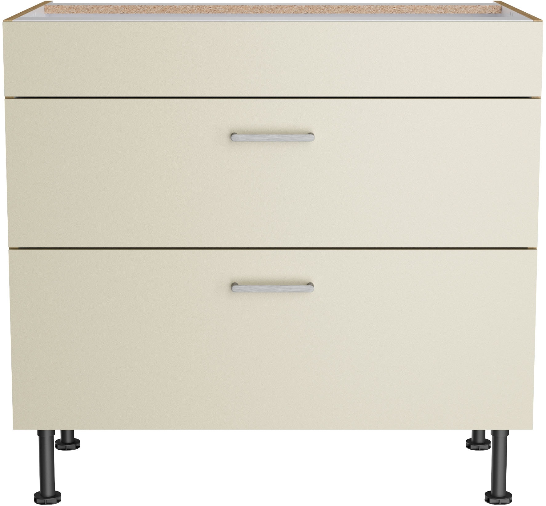 KOCHSTATION Kochfeldumbauschrank »KS-Lucy« Breite 90 cm, mit 2 Auszügen, Soft-Close, höhenverstellbare Füße