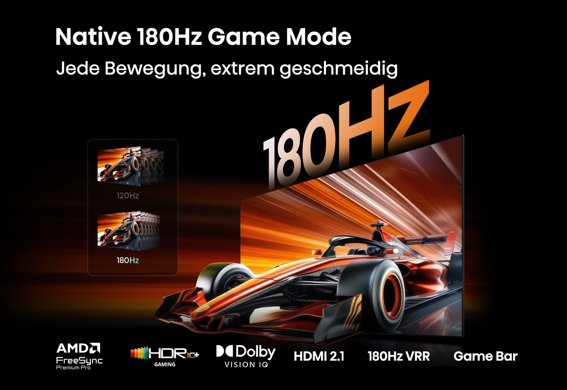 Hisense Mini-LED-Fernseher »75UR9DS« 189 cm/75 ″ Smart-TV