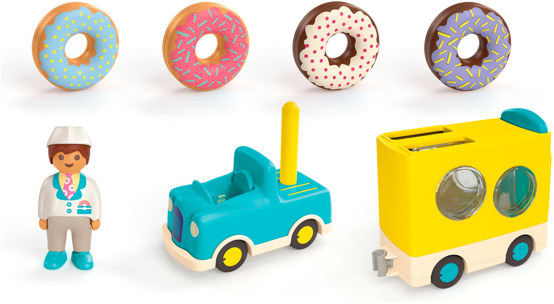 Playmobil® Konstruktions-Spielset »Verrückter Donut Truck mit Stapel- und Sortierfunktion  (71702)« JUNIOR; Made in Europe