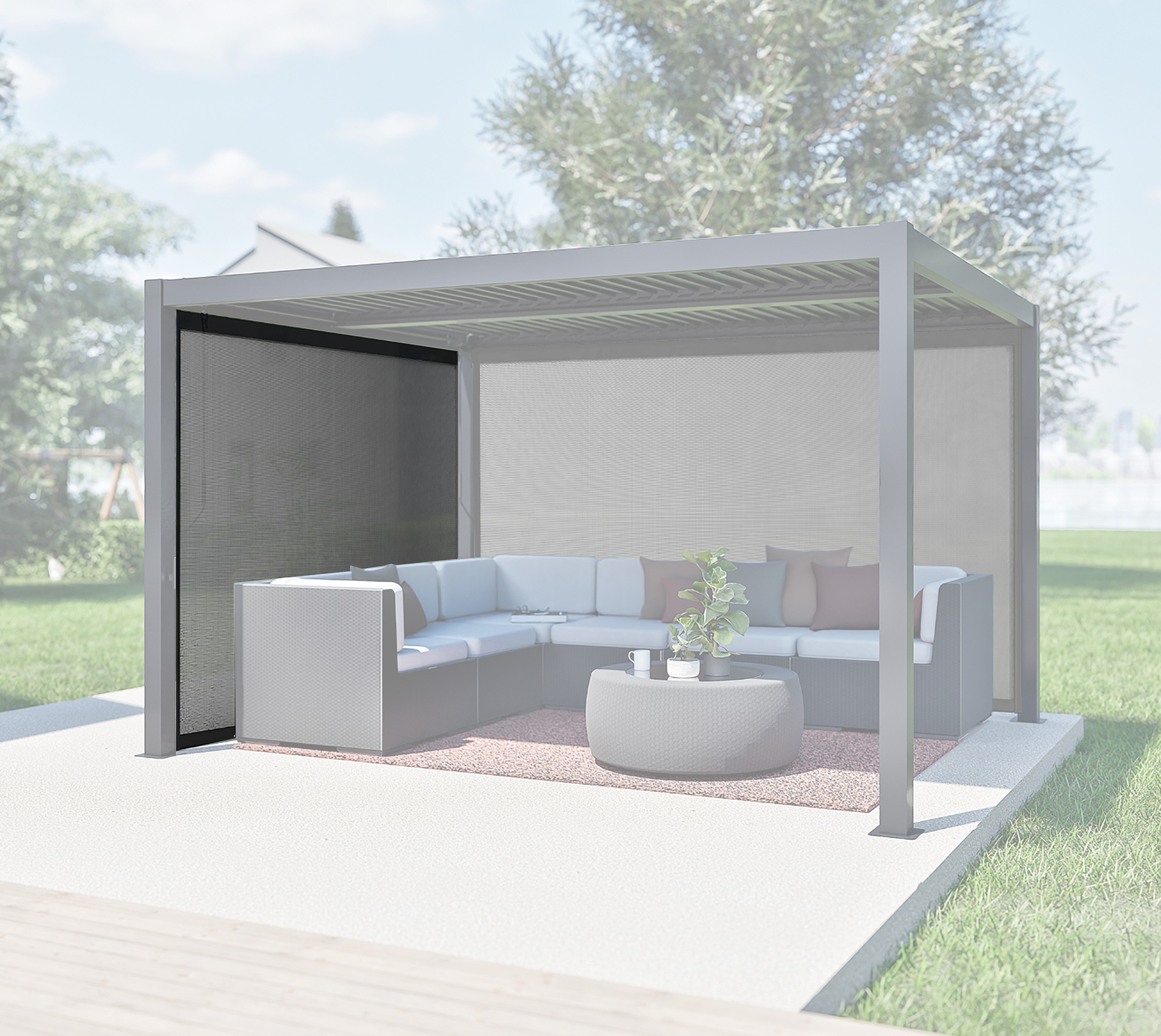 Sojag Pavillonseitenteil »Hana Seitenteil 13 Grau« Zubehör für Pavillon Hana 1013