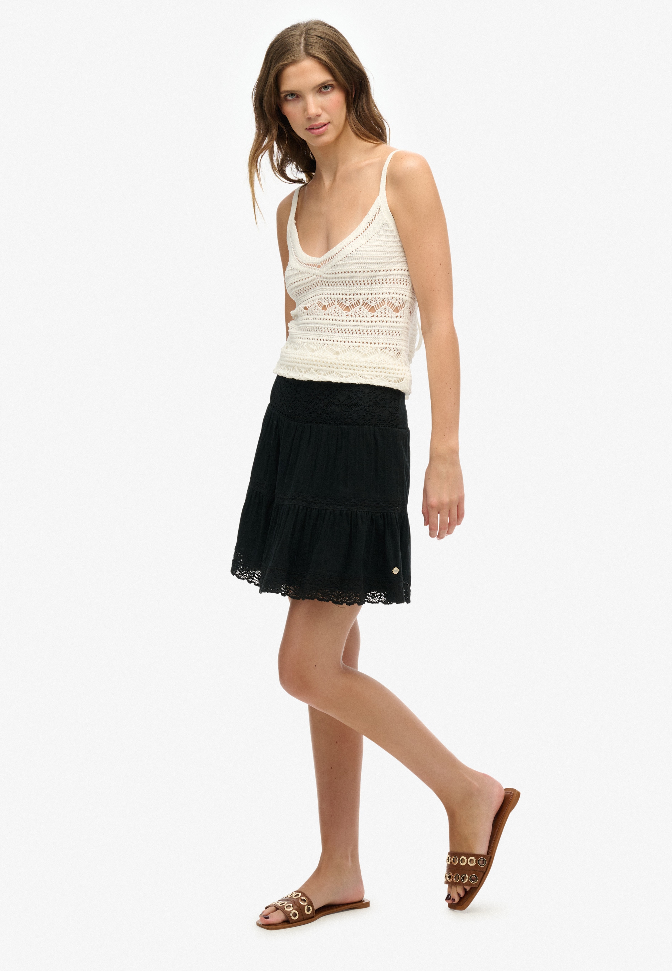 Superdry Minirock »IBIZA LACE MIX MINI SKIRT«