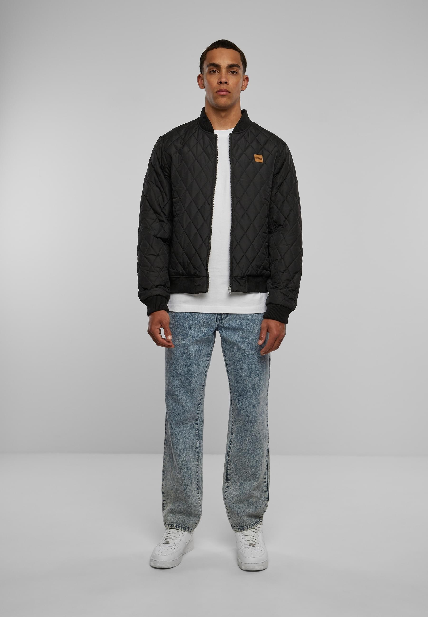 URBAN CLASSICS Allwetterjacke »Urban Classics Herren Diamond Quilt Jacket« 1 Stk. tlg. ohne Kapuze