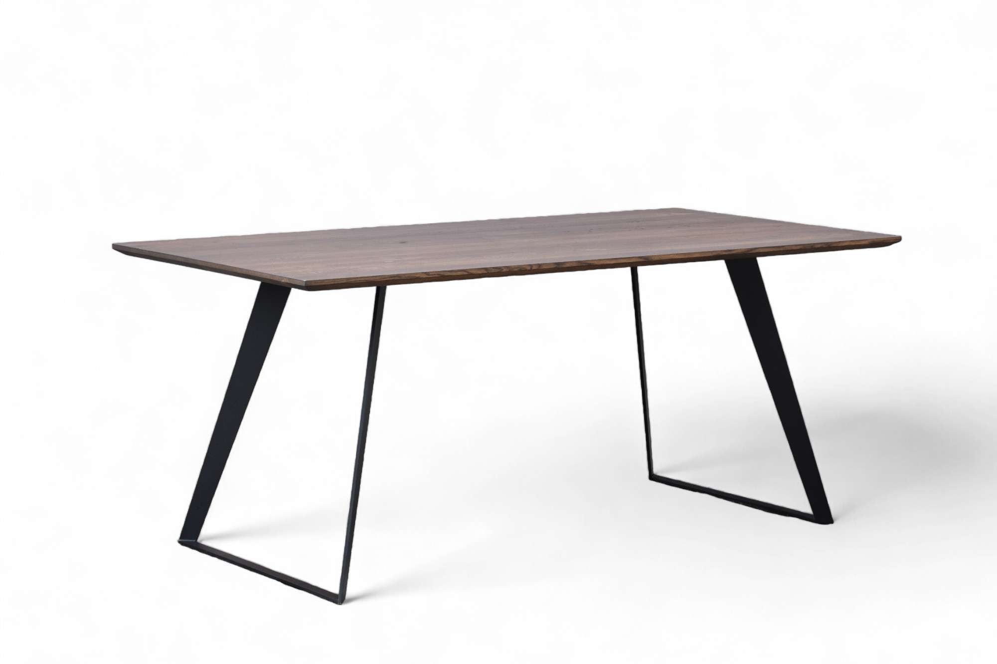 HOME AFFAIRE Esstisch »Talwiese Küchentisch, U-Form Metallgestell, Wildeiche massiv geölt« Baum Kante oder Schweizer Kante, erhältlich in 3 Größen...