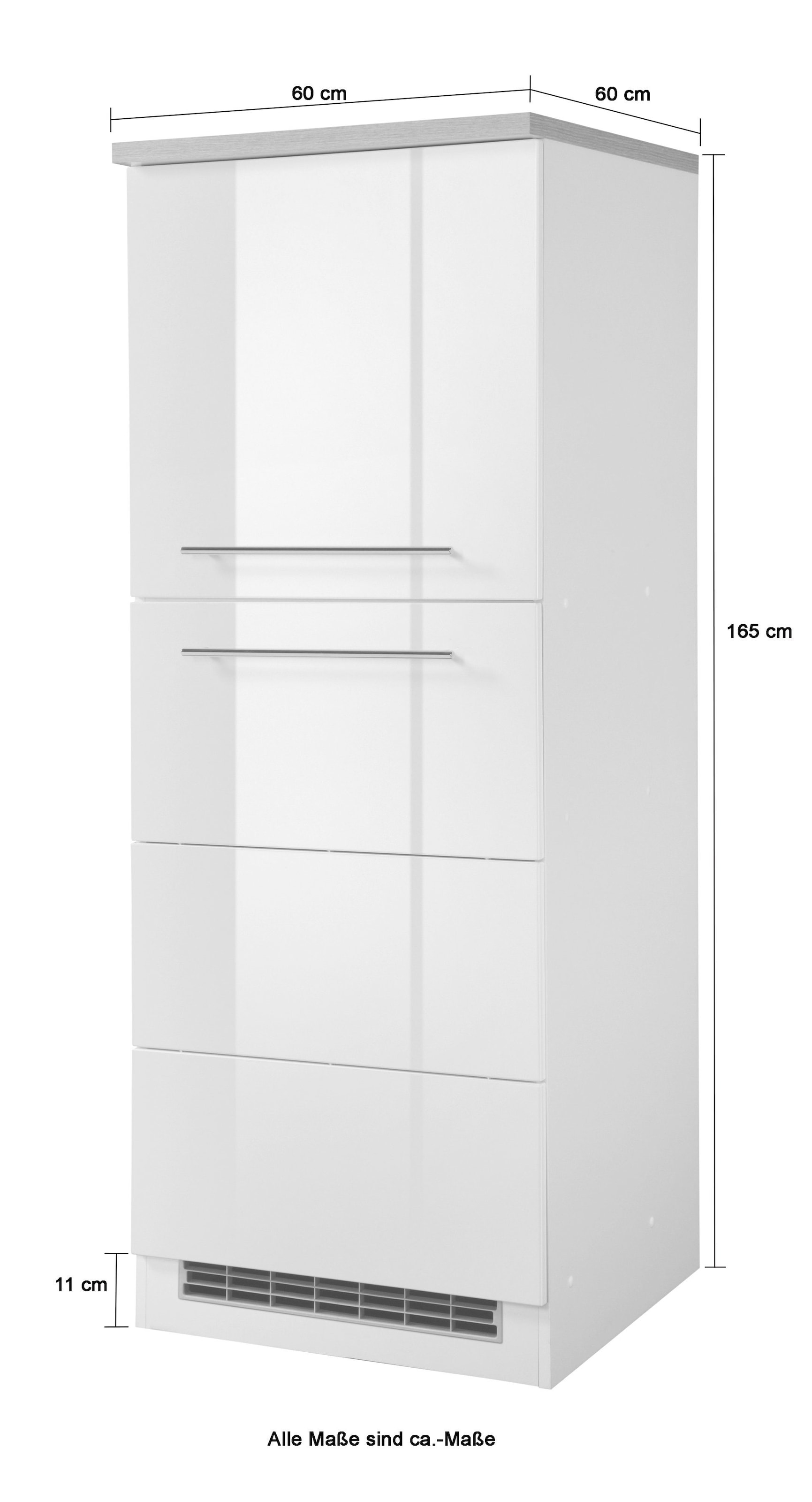HELD MÖBEL Kühlumbauschrank »Wien«, 60 cm breit, für Einbaukühlschrank