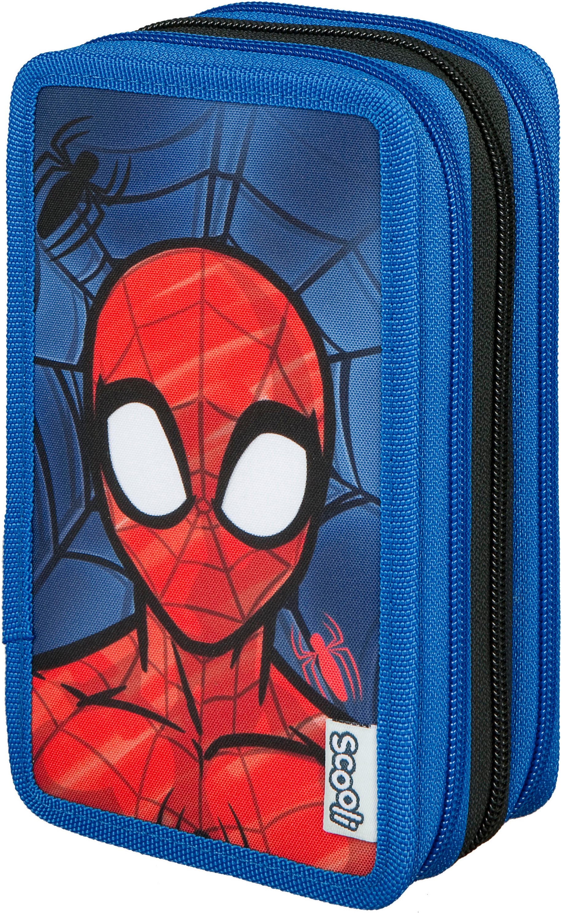 Scooli Federmäppchen »Tripledecker, Spider-Man«, befüllt, inklusive Geodreieck