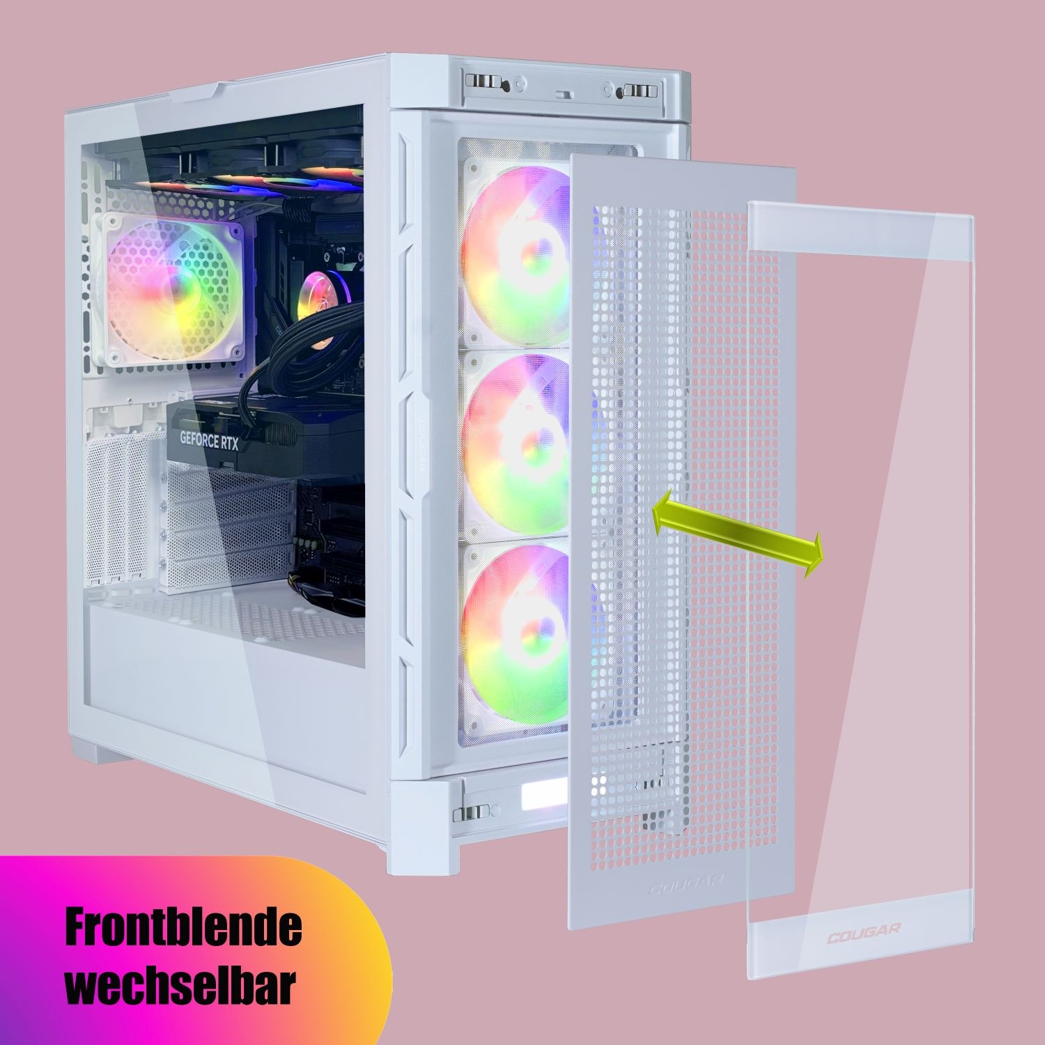 Cougar Gaming-PC »DUOFACE PRO WT 7476«, Windows 11, DDR5 RAM