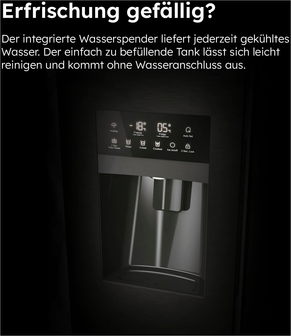 Haier Side-by-Side SBS 90 Series 5 »HSR5918DIPB«, 178 cm hoch, 91 cm breit, Nutzinhalt: 511 Liter, Multi Airflow