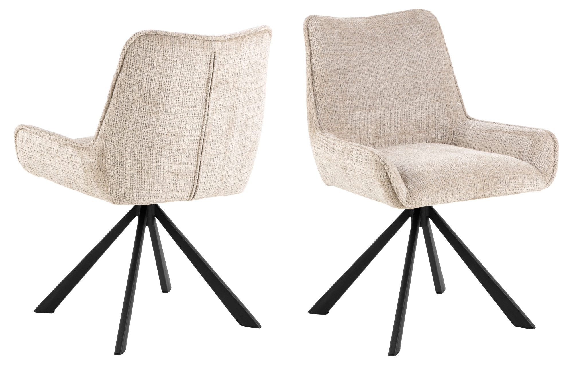 ACTONA GROUP Esszimmerstuhl »Eddie«, (Set), Esszimmerstuhl, Juto beige, 4 S günstig online kaufen