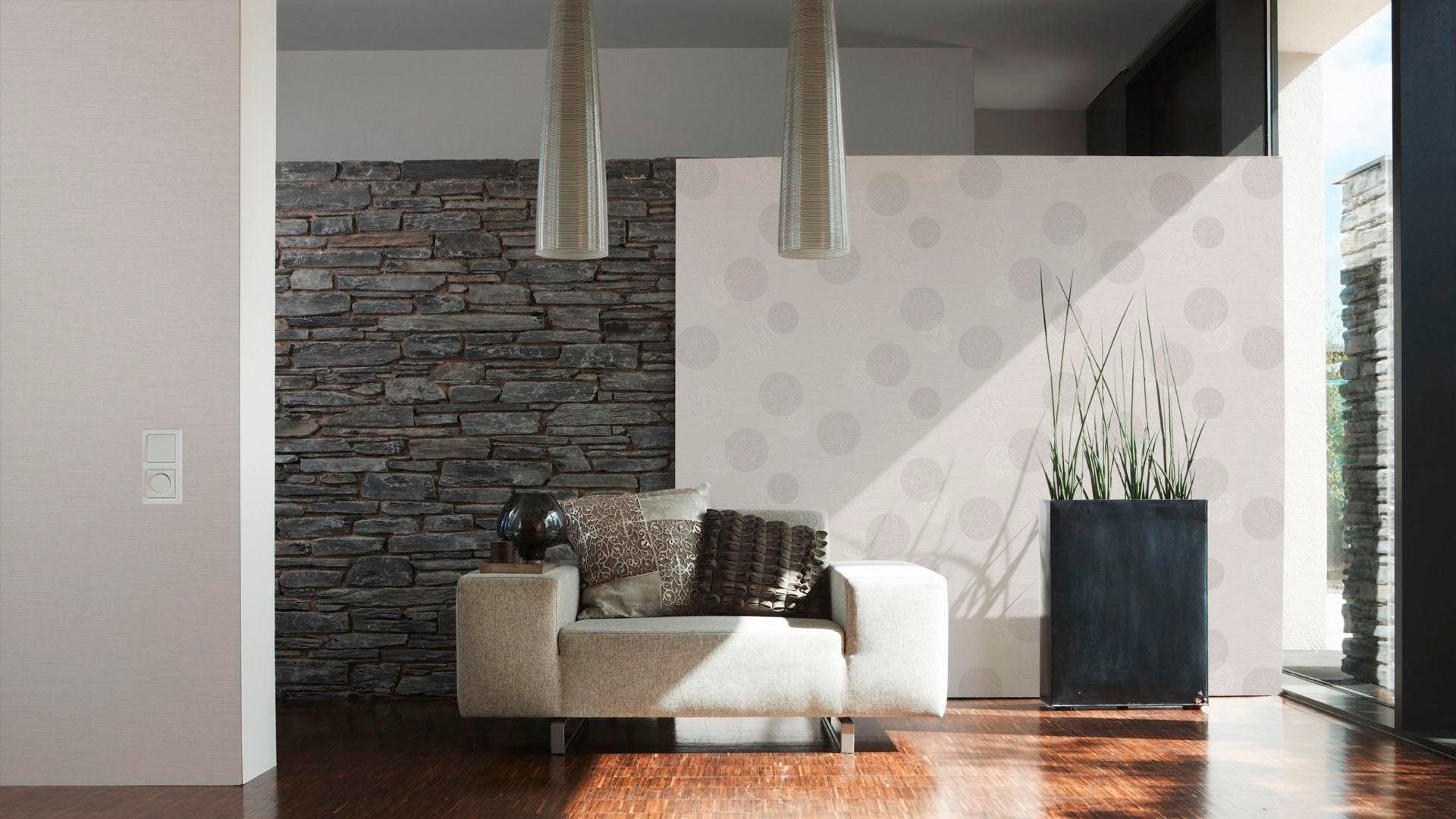 living walls Vliestapete »Happy Spring«, gepunktet, Grafik Tapete Kreise