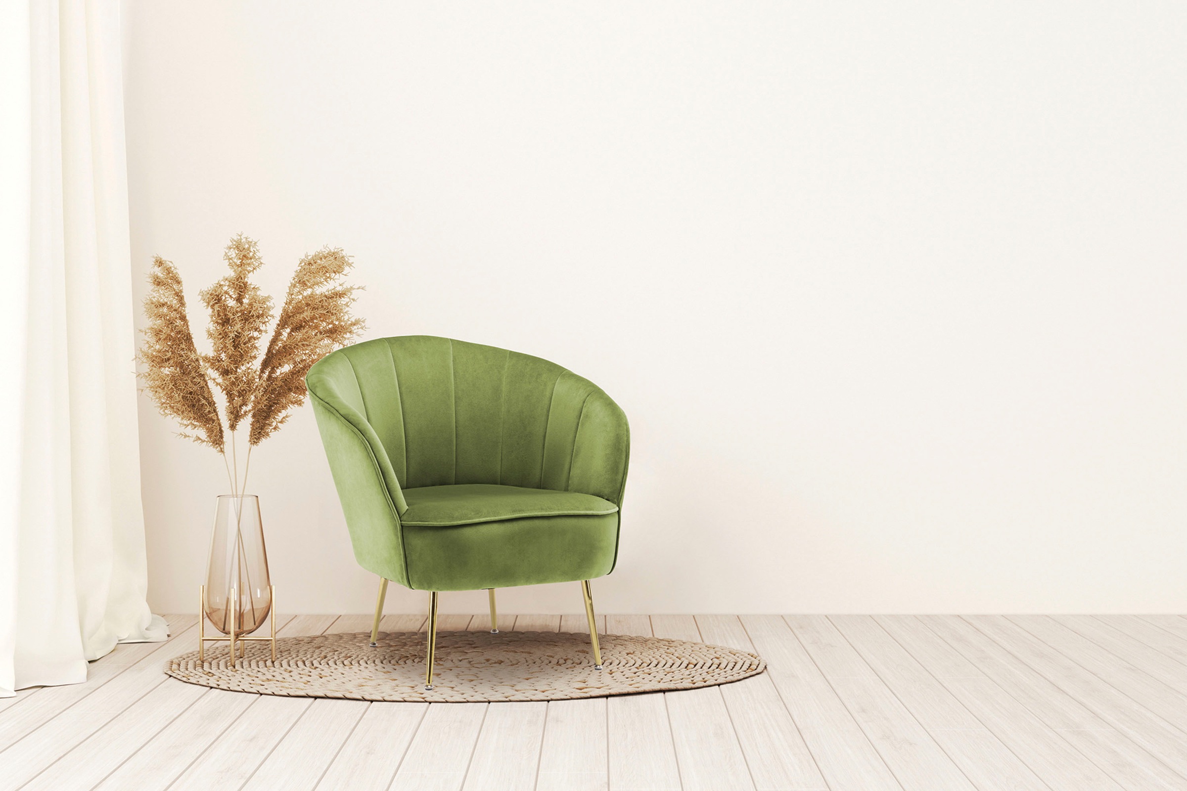 Kayoom Sessel »Poola 100, gemütlicher Cocktail-Sessel, edler Samtbezug« 1 S günstig online kaufen