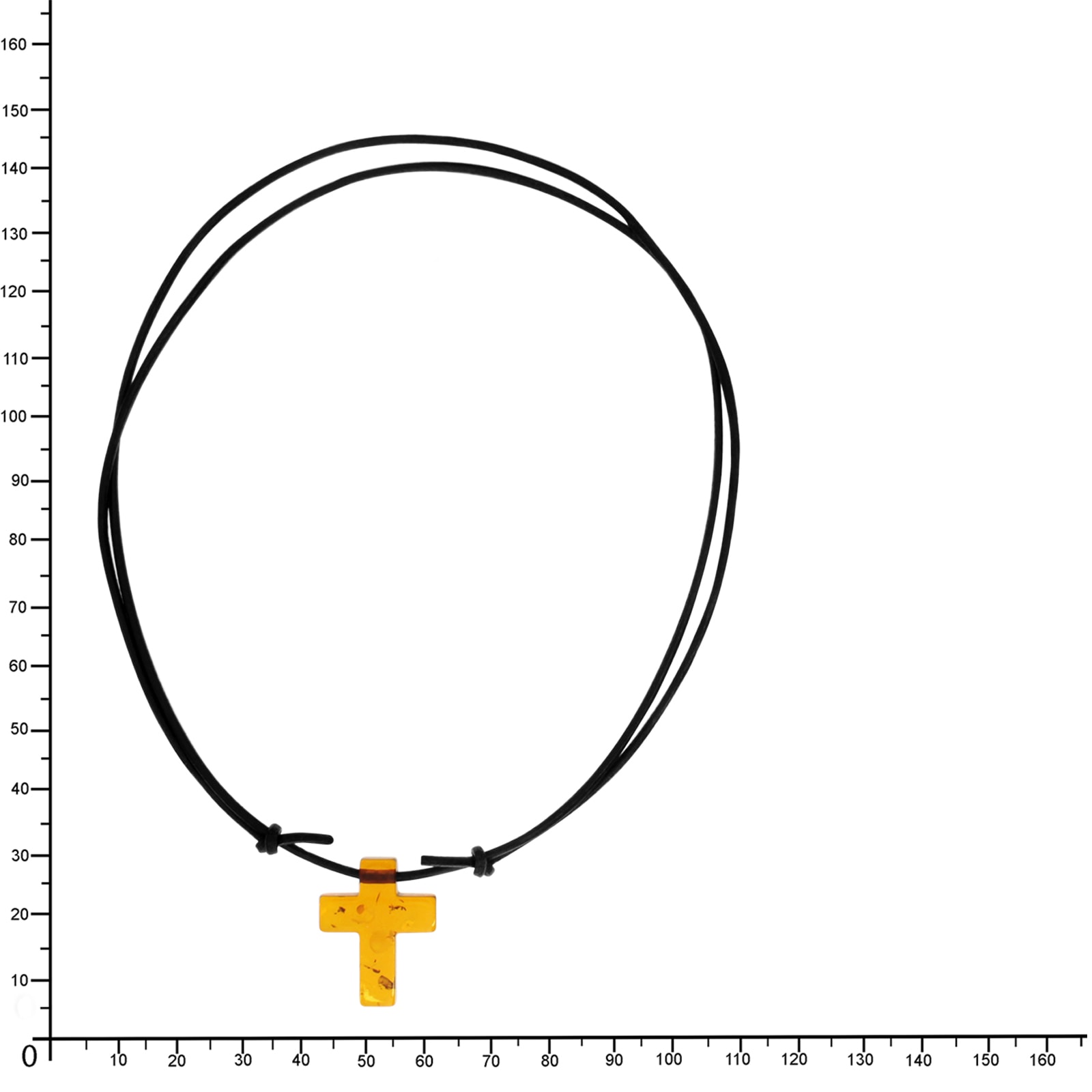 OSTSEE-SCHMUCK Kette mit Anhänger »Ostsee-Schmuck Kette mit Anhänger Kreuz 25x20 mm - Lederband«, (2 tlg.)