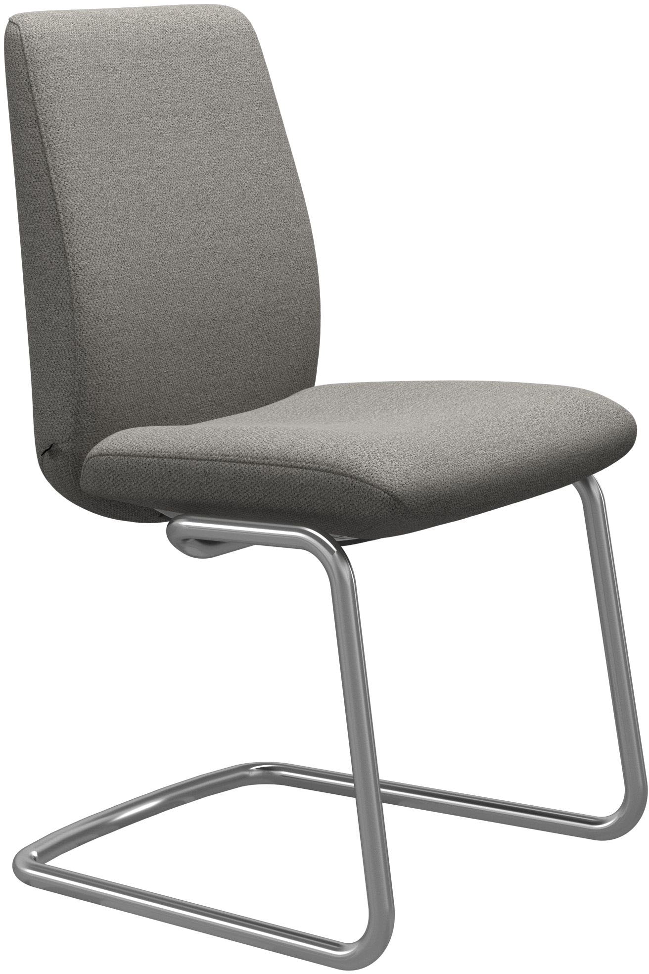 Stressless® Polsterstuhl »Laurel«, ROHLEDER Stoff Q2 FARON, Low Back, Größe L, mit Beinen aus Stahl in Chrom glänzend