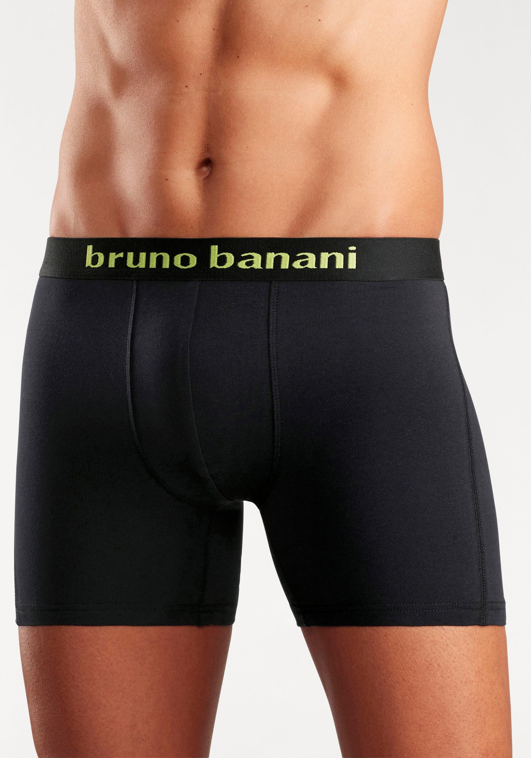 Bruno Banani Boxer »Boxershorts für Herren«, (Packung, 4 St.), mit längerem Bein und auffälligen Logobund