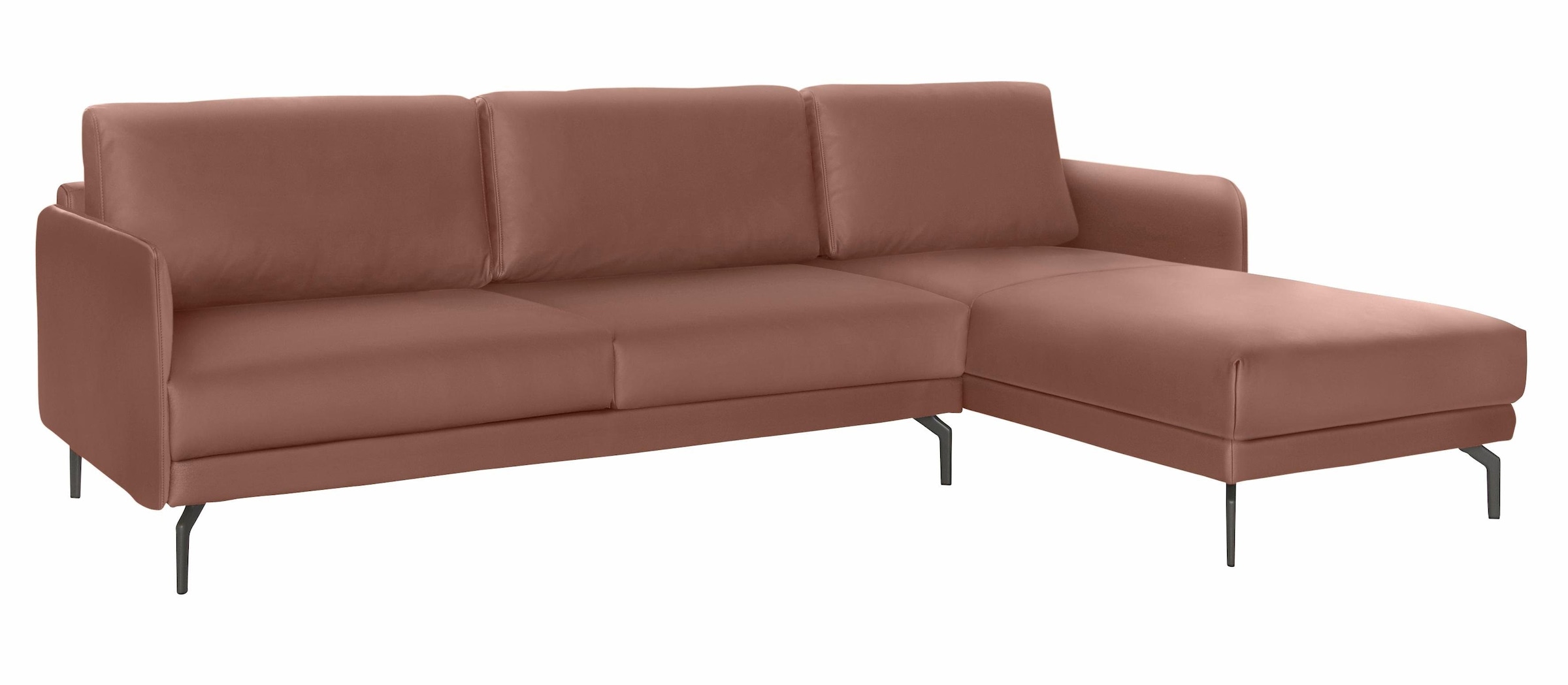 sofa umbragrau Ecksofa in »hs.450«, schmal, sehr bestellen Alugussfüße Armlehne online 234 cm, Breite hülsta