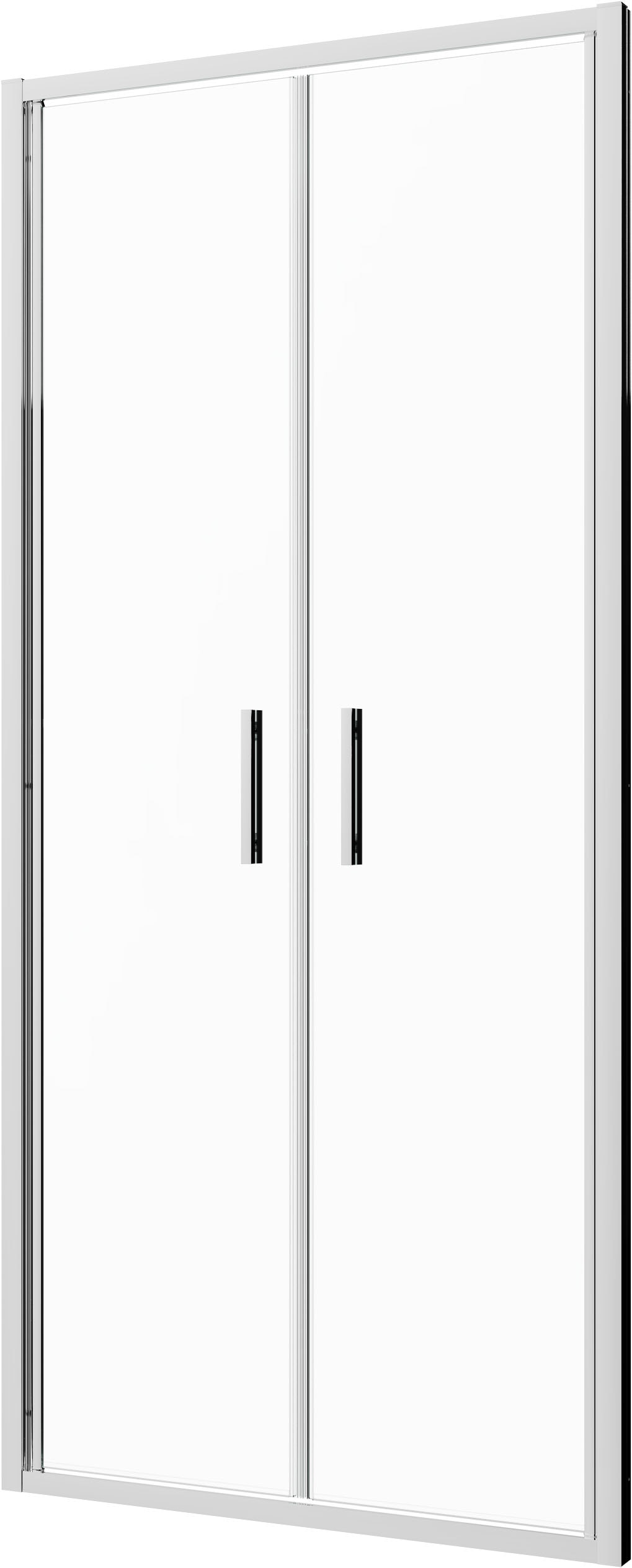 Sanotechnik Dusch-Doppelflügeltür »Sanotechnik SlimLine Salontür chrom« 6mm ESG Sicherheitsglas mit Easy-Clean-Beschichtung