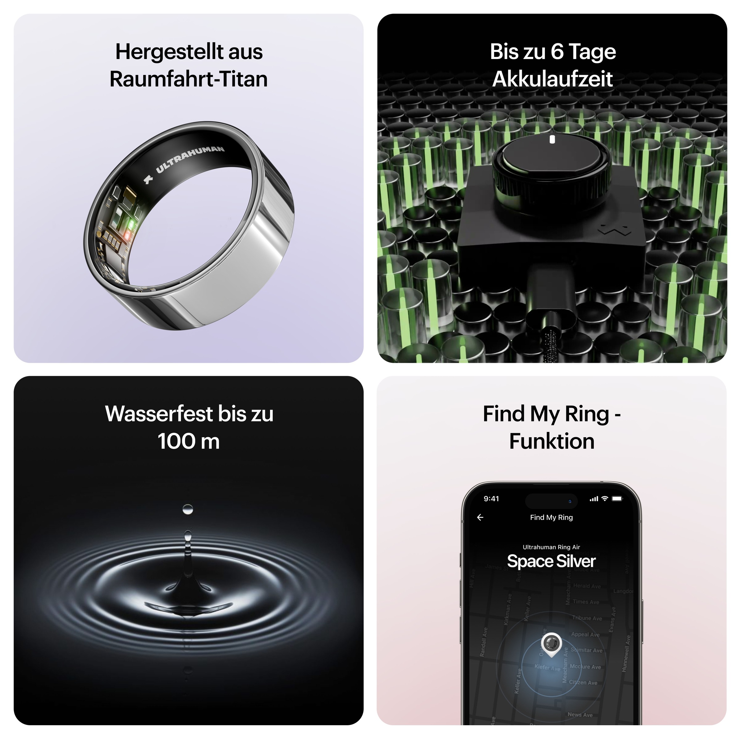 Ultrahuman Activity Tracker »Smartring AIR - Size 11« Schlaf- und Fitness-Tracker für Frauen und Männer