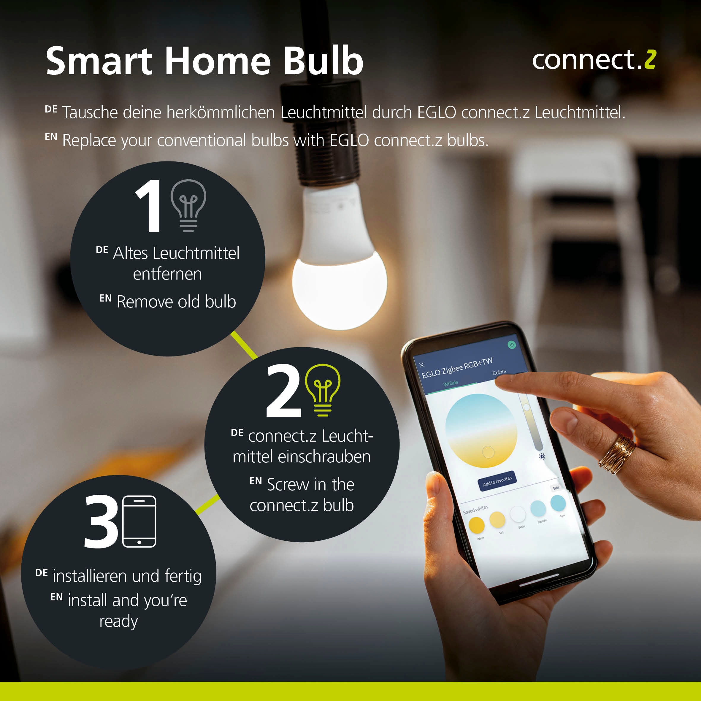 EGLO Hängeleuchte »GINESTRONE-Z Hängelampe schwarz, ZigBee 3.0, Timer, Pendelleuchte,«, 3 flammig, Leuchtmittel LED-Modul | LED fest integriert, App/Sprachsteuerung Alexa, 90x20x110cm, exkl. Fernbedienung, 3-flammig